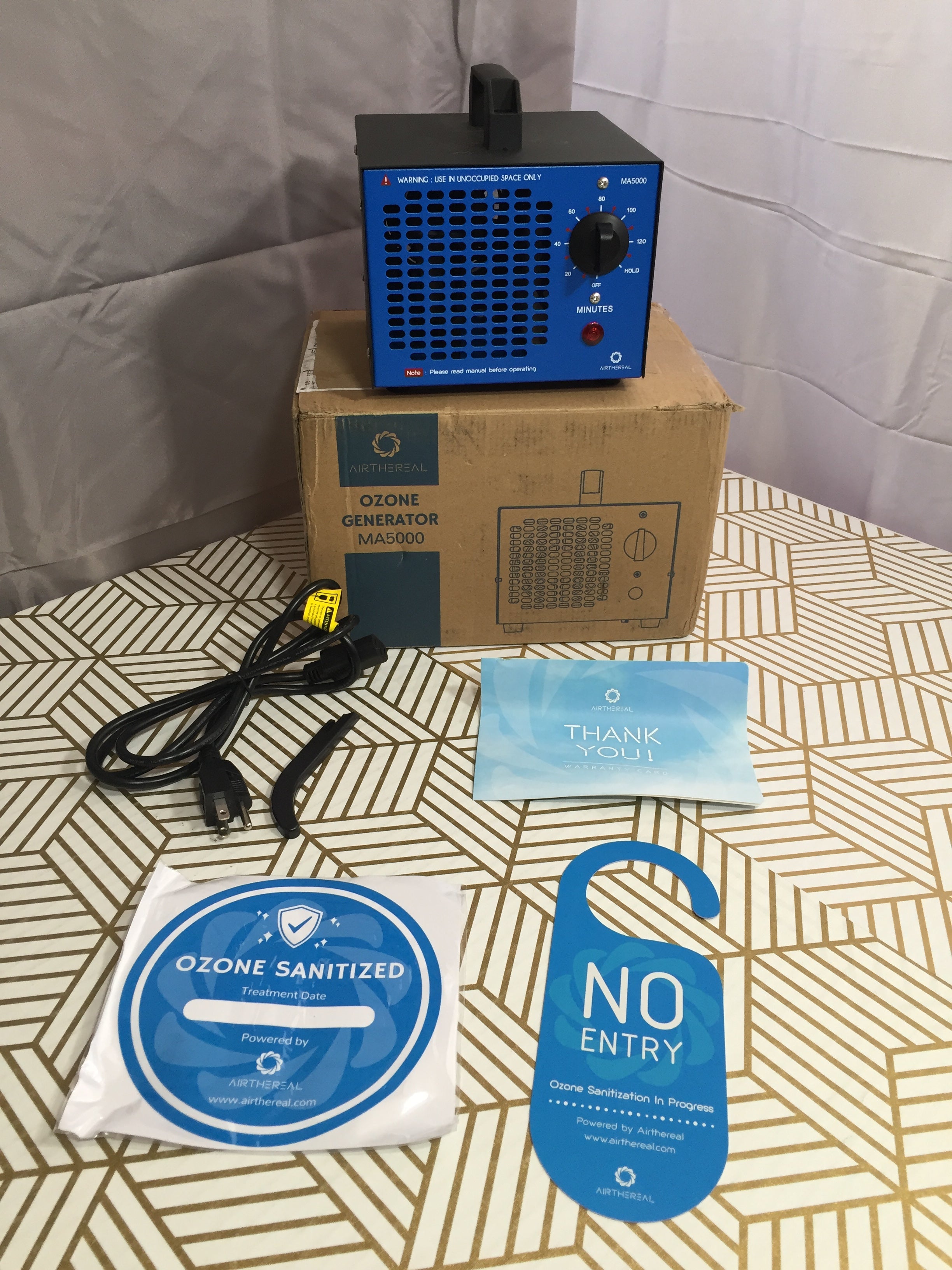 AIRTHEREAL MA5000 Commercial Ozone Generator, 5000mg/h O3 Machine (8035391701230)