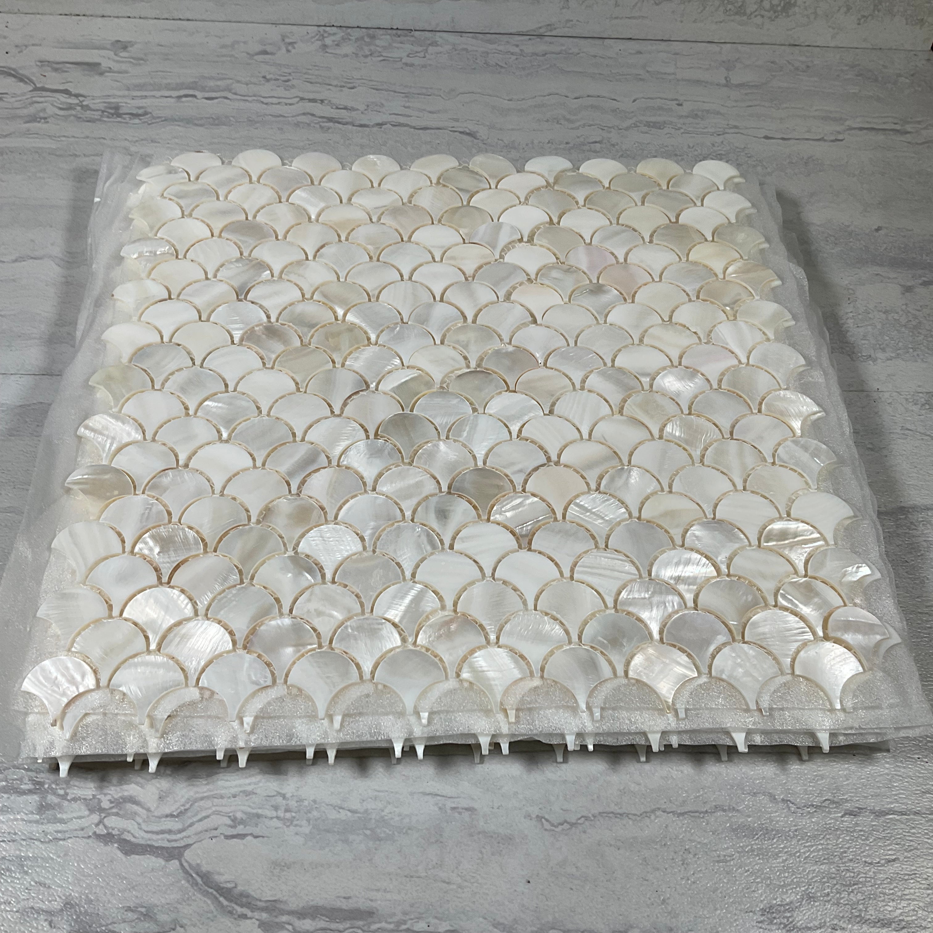 Mother of Pearl Light Colorful Fish Scale Shell Mosaic Tile -10 Sheets (7003738046647)
