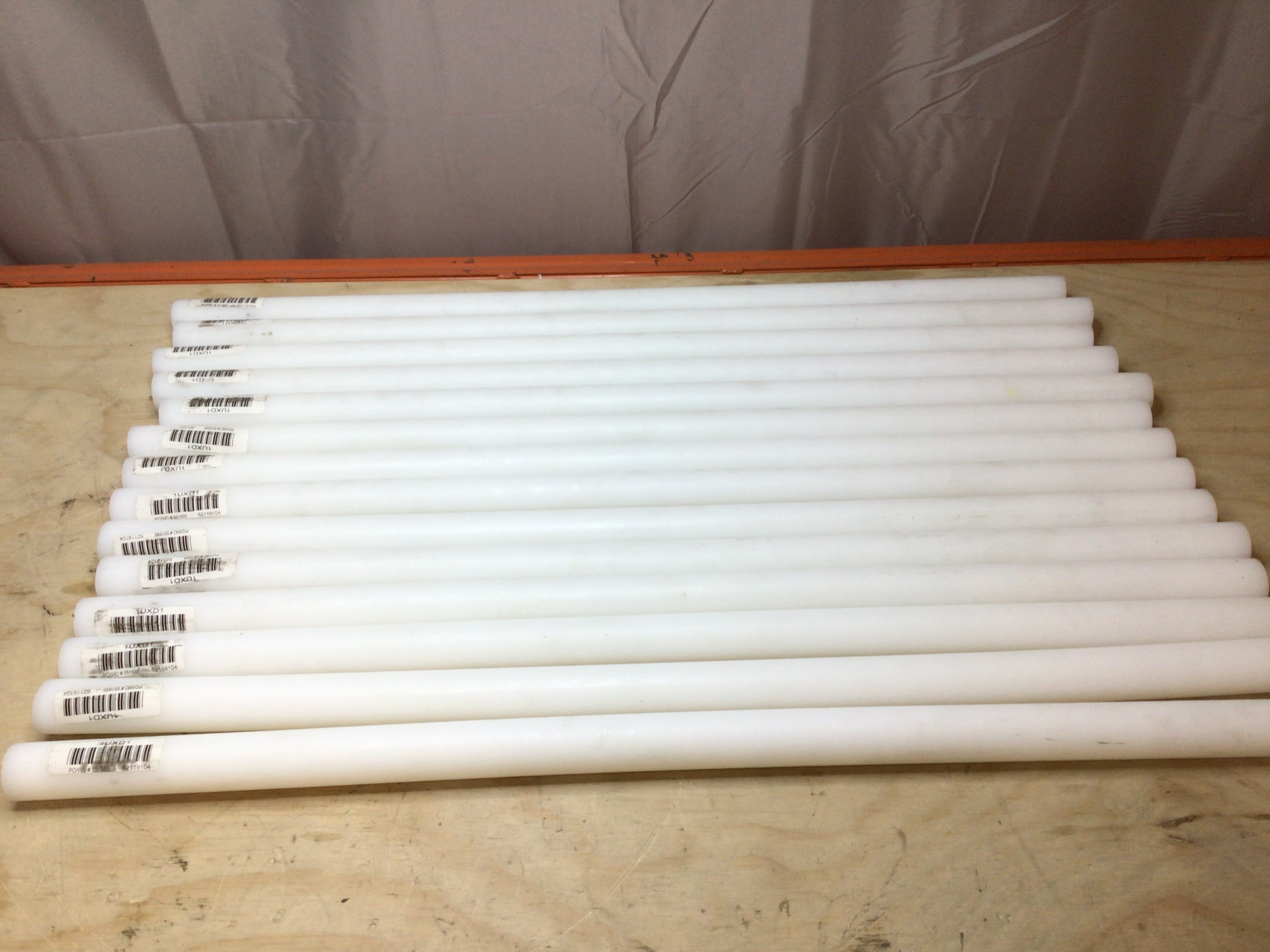Plastic Rod 3 ft White Opaque 5800 psi Tensile Strength -22° to 180°F (14 rods) (8132142465262)