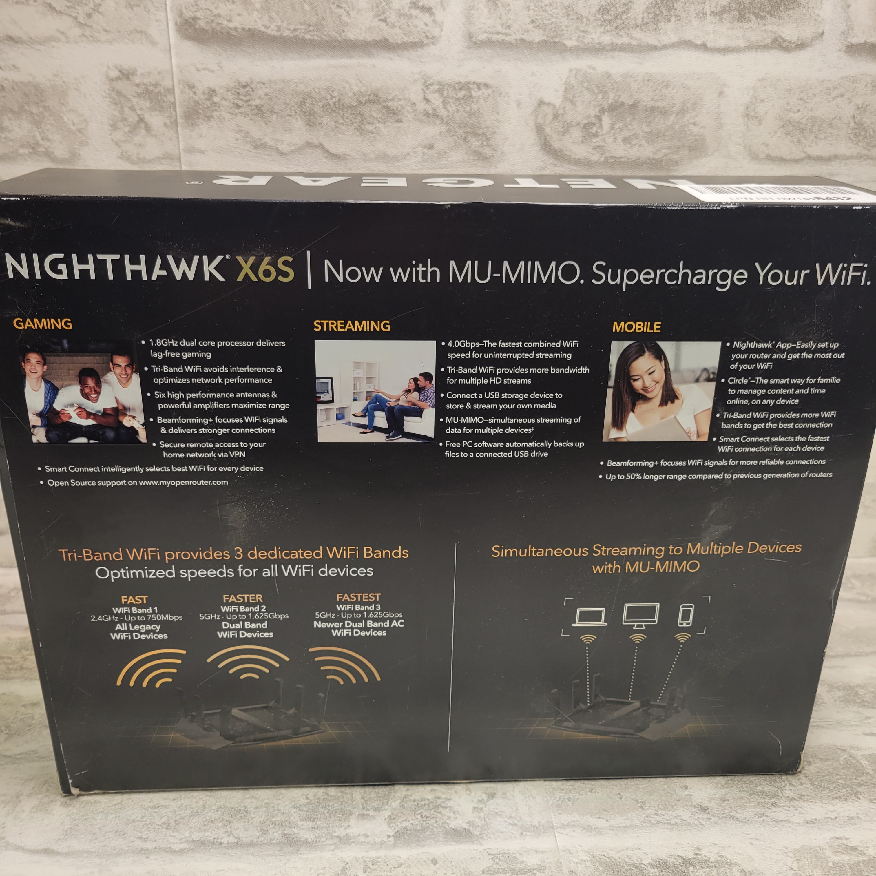 NETGEAR Nighthawk X6S Smart Wi-Fi Router (R8000P) - AC4000 (7617163854062)