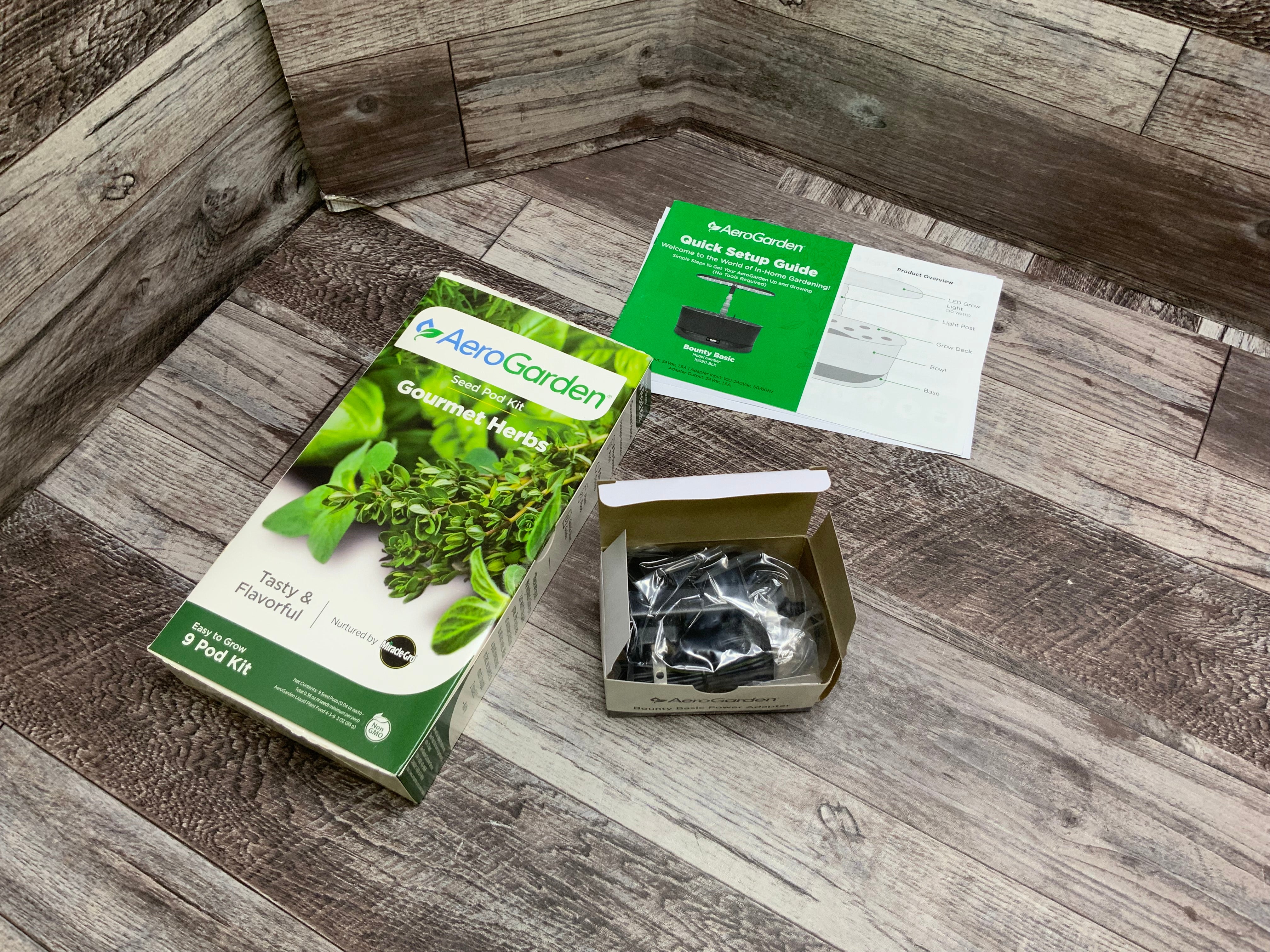 AeroGarden Bounty Basic - Indoor Garden with LED Grow Light - Black (8101672517870)