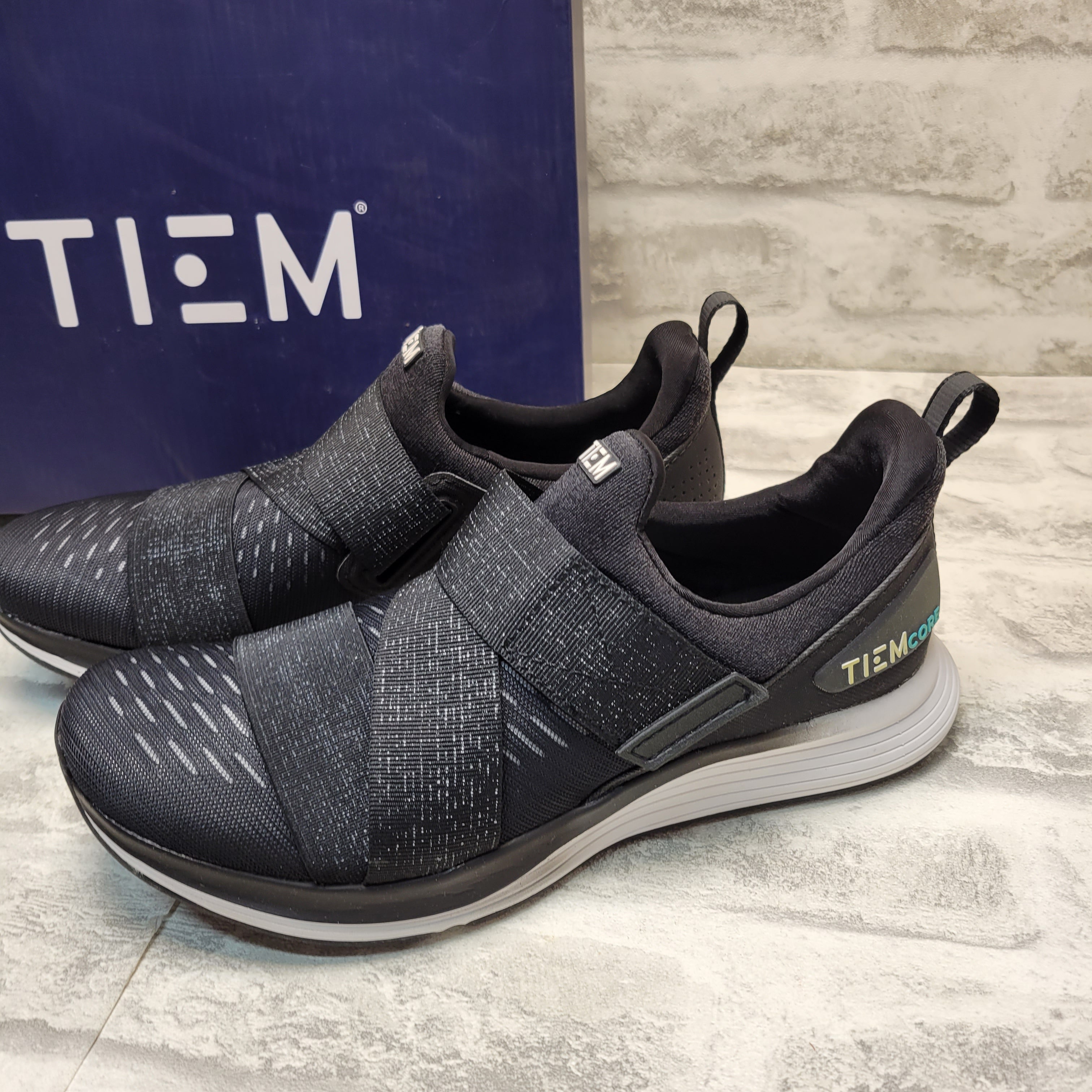 TIEM Latus Studio Fitness Cross-Training Sneaker (8, Jet Black) (7876402118894)