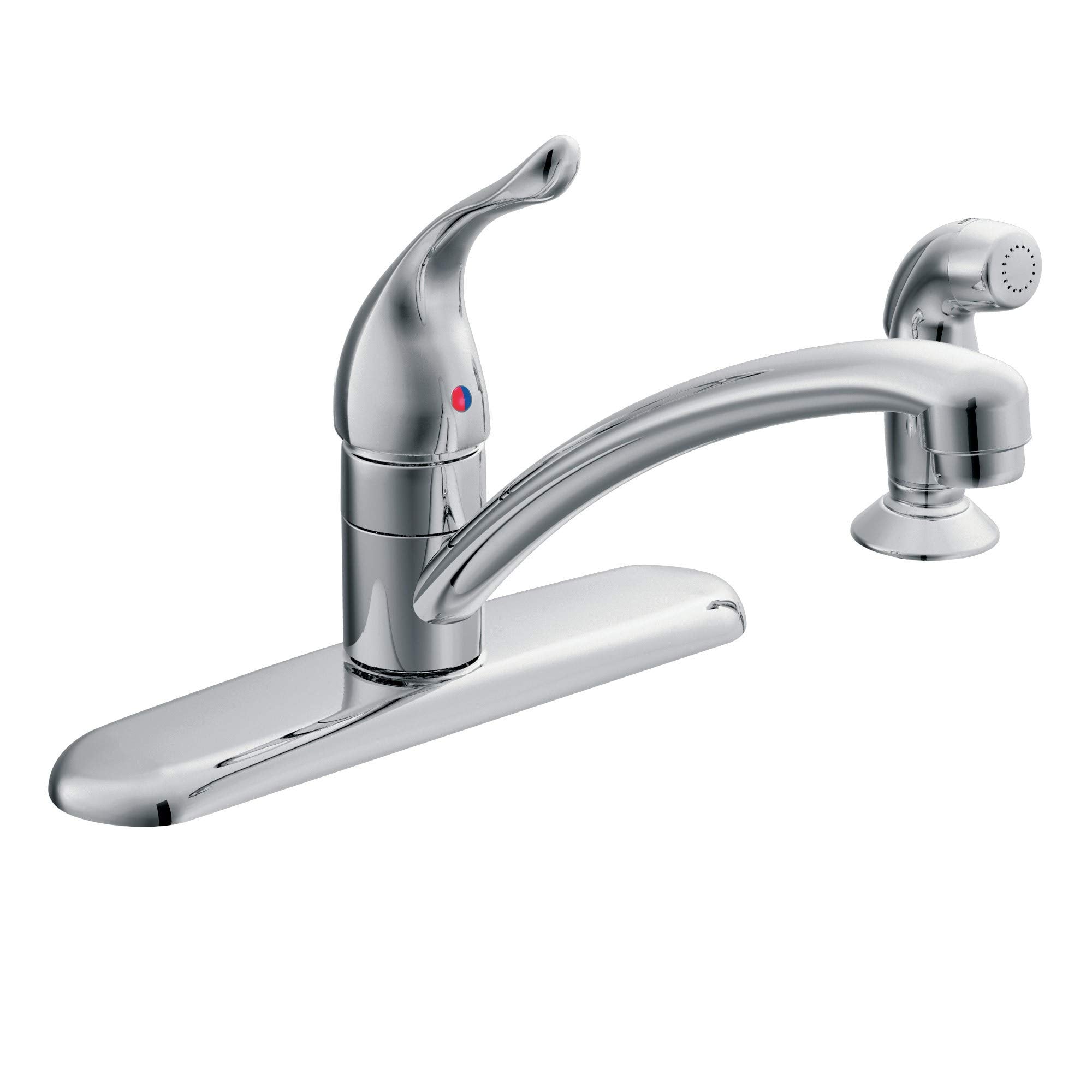 Moen 7430 Chateau One-Handle Low-Arc Kitchen Faucet with Side Sprayer, Chrome