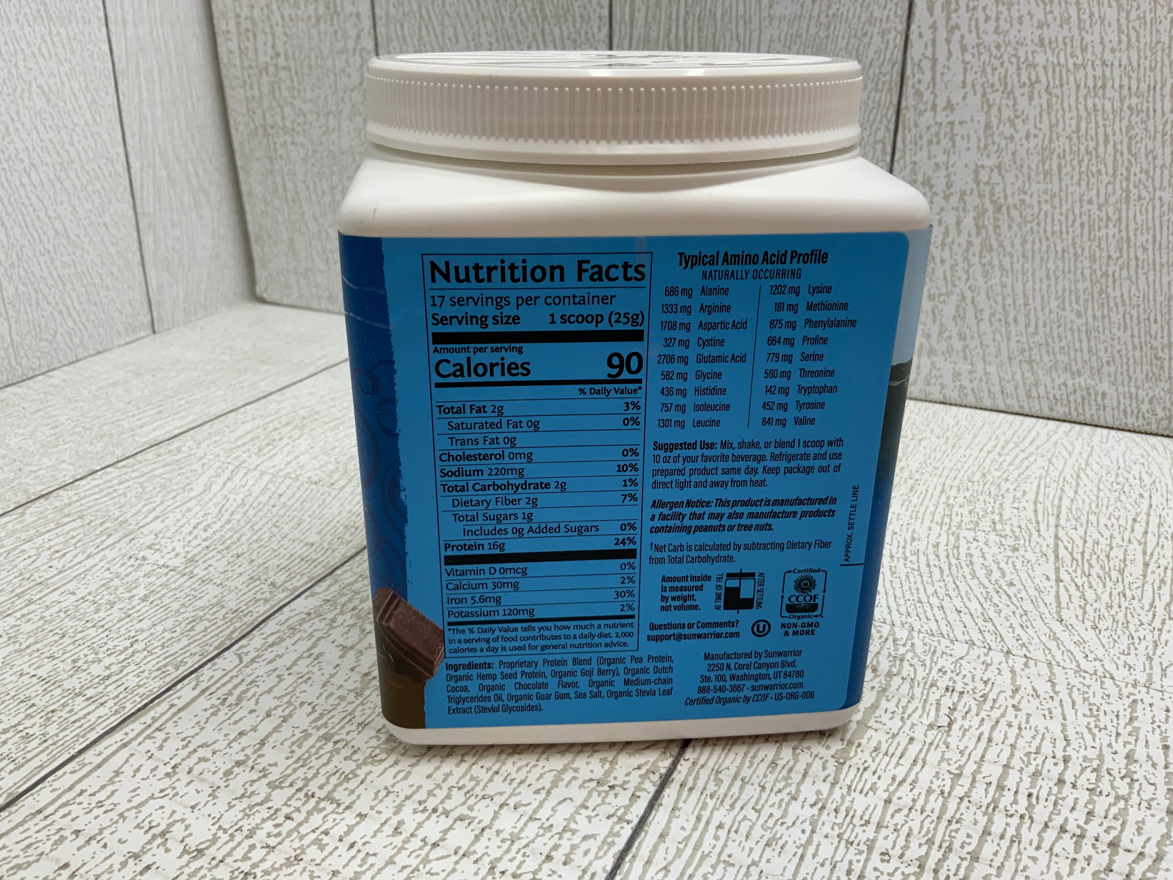 Sunwarrior Vegan Protein Powder with BCAA Organic Hemp Seed Protein Gluten Free (8028731244782)