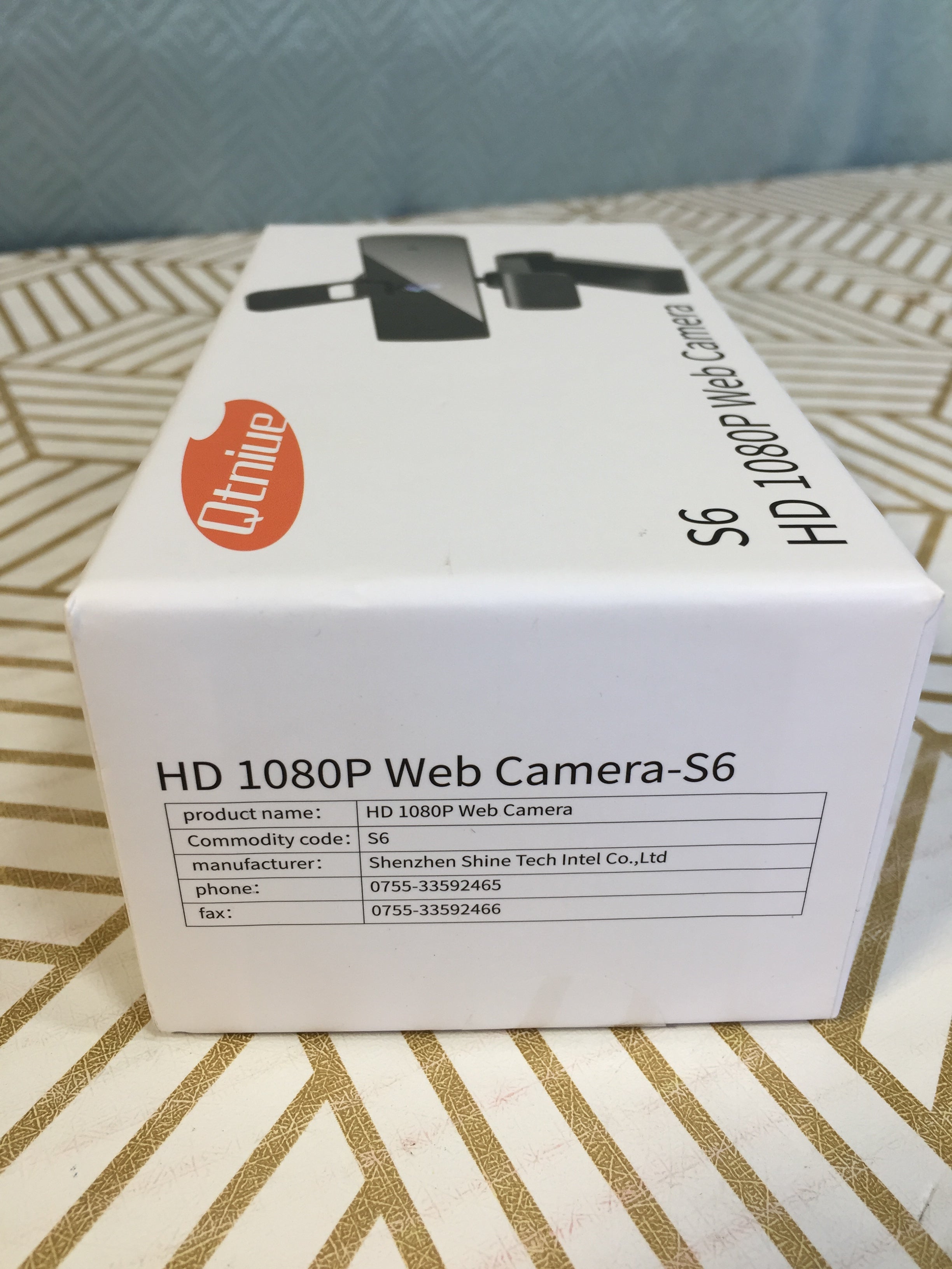 1080P Web Camera, 60FPS Webcam w/ Microphone, Qtniue USB Webcam Desktop *SEALED* (7917648249070)