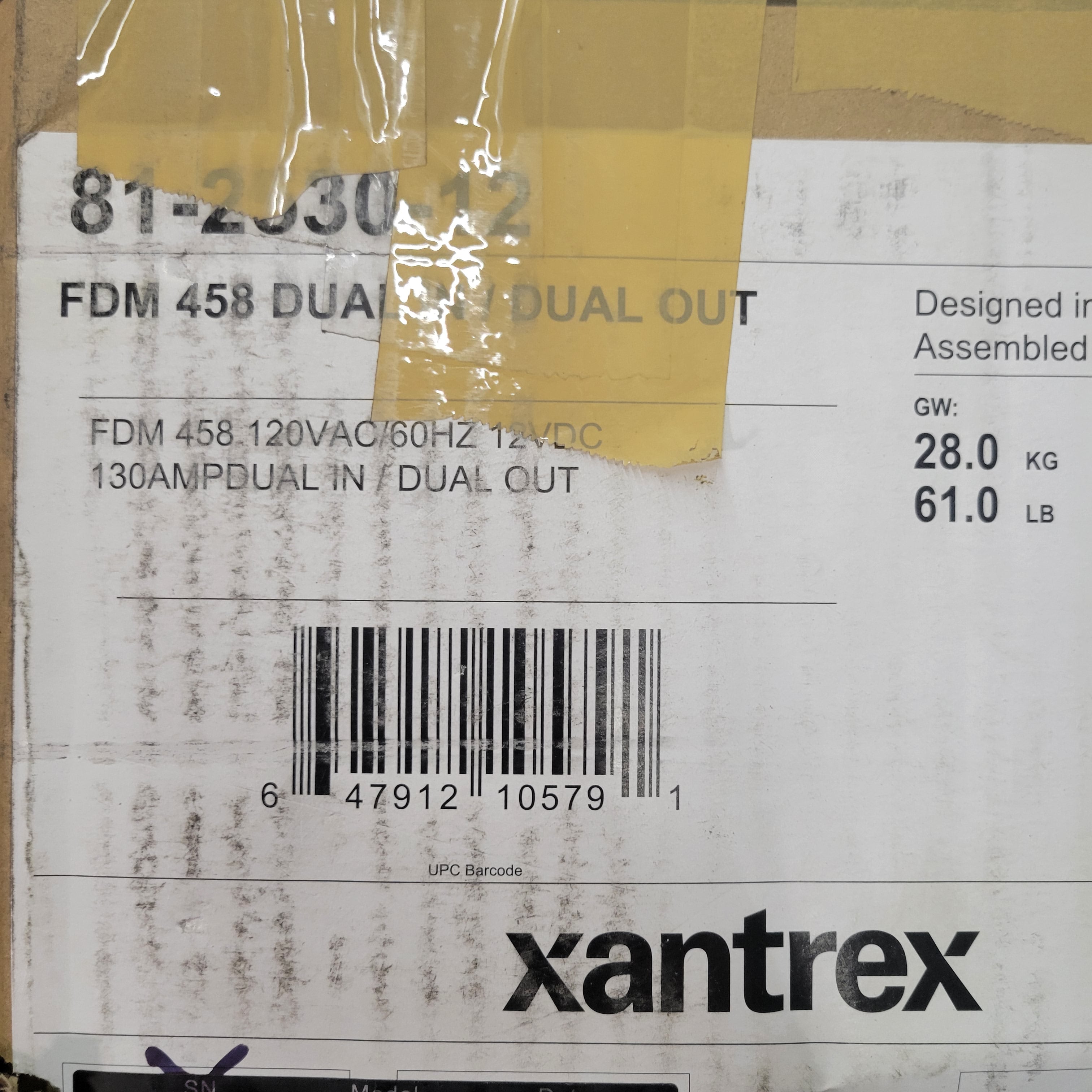 Xantrex Freedom 458 Inverter Charger 2500w 120v AC 81-2530-12 Dual In/Out*PARTS* (8086254485742)