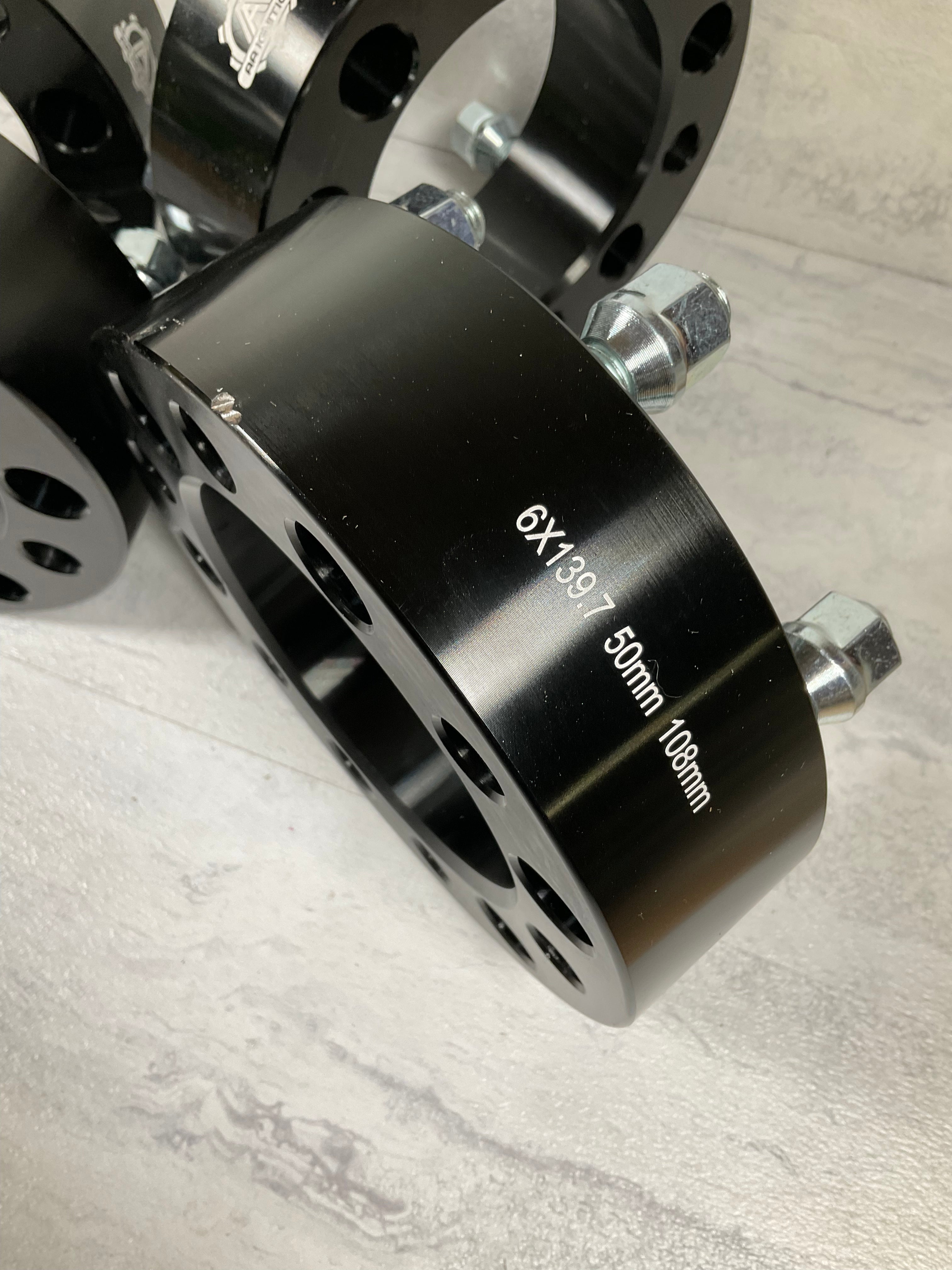 Wheel Spacer Set of 4-6 Lug 2 inches 50mm WheelCentric Adapter 6x5.5 (6958375436471)