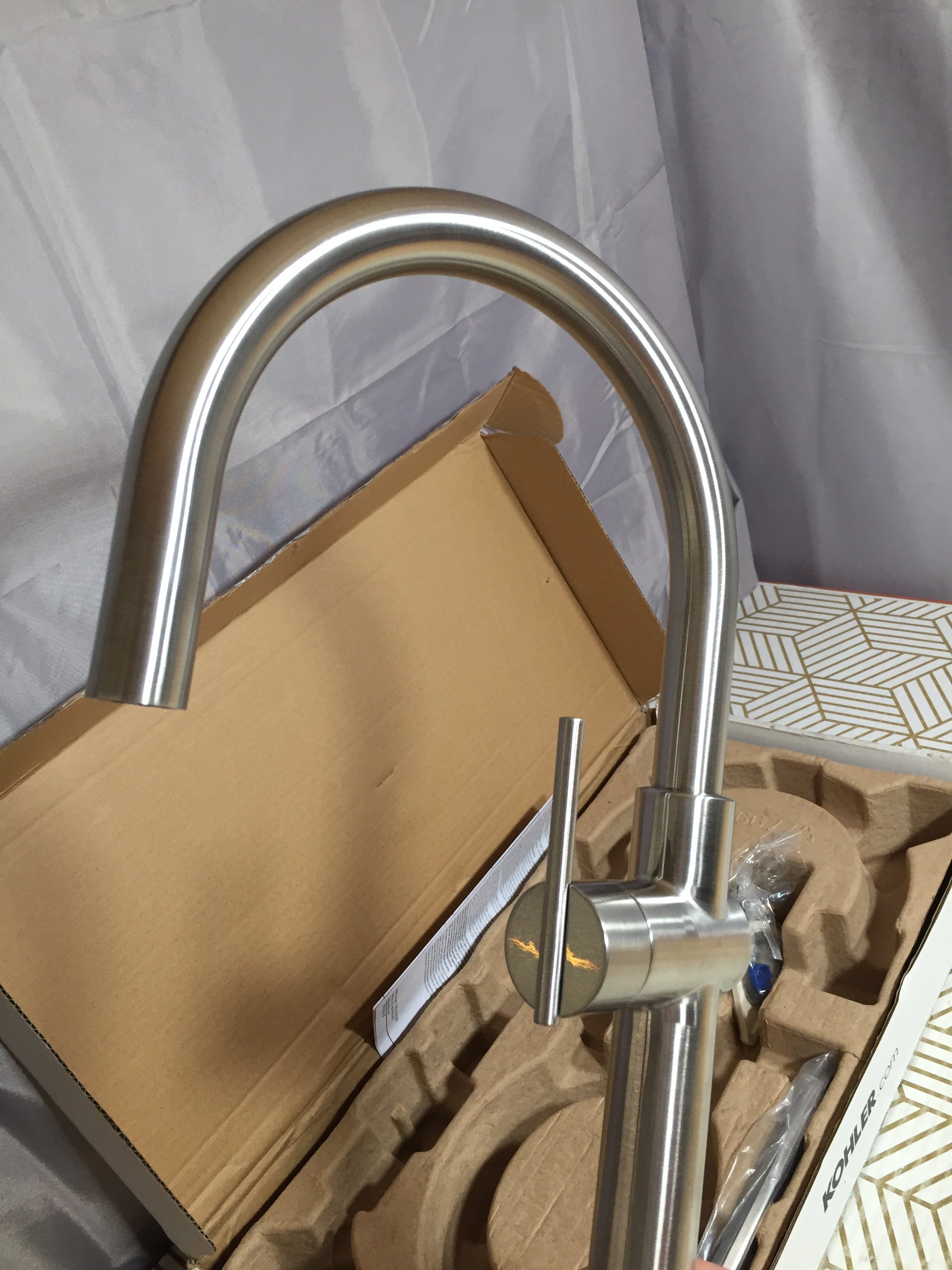 Kohler 22975-VS Crue Bar Faucet, Kitchen Sink Faucet, Vibrant Stainless (8148499431662)