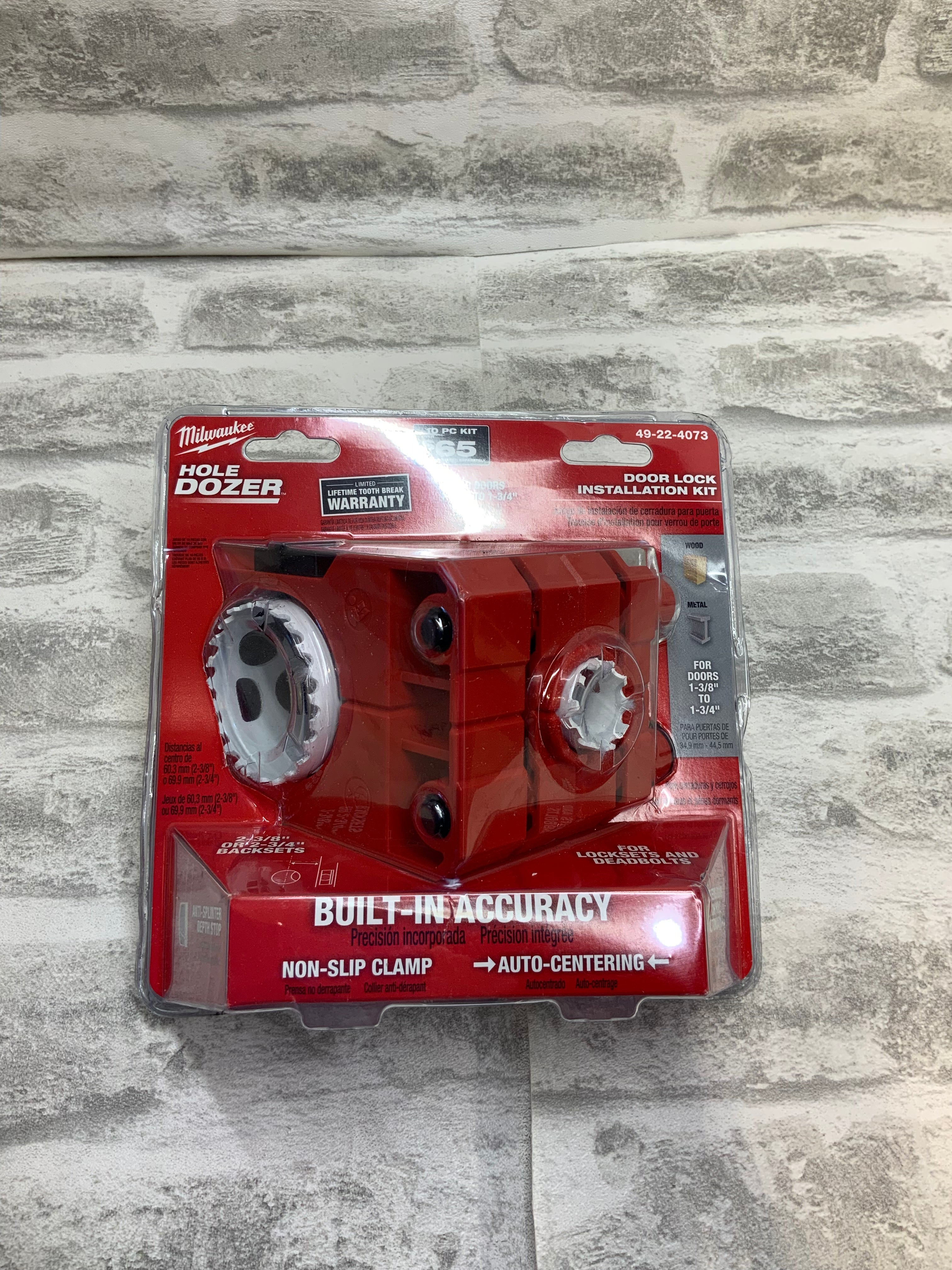 Milwaukee Polycarbonate Door Lock and Deadbolt Installation Kit