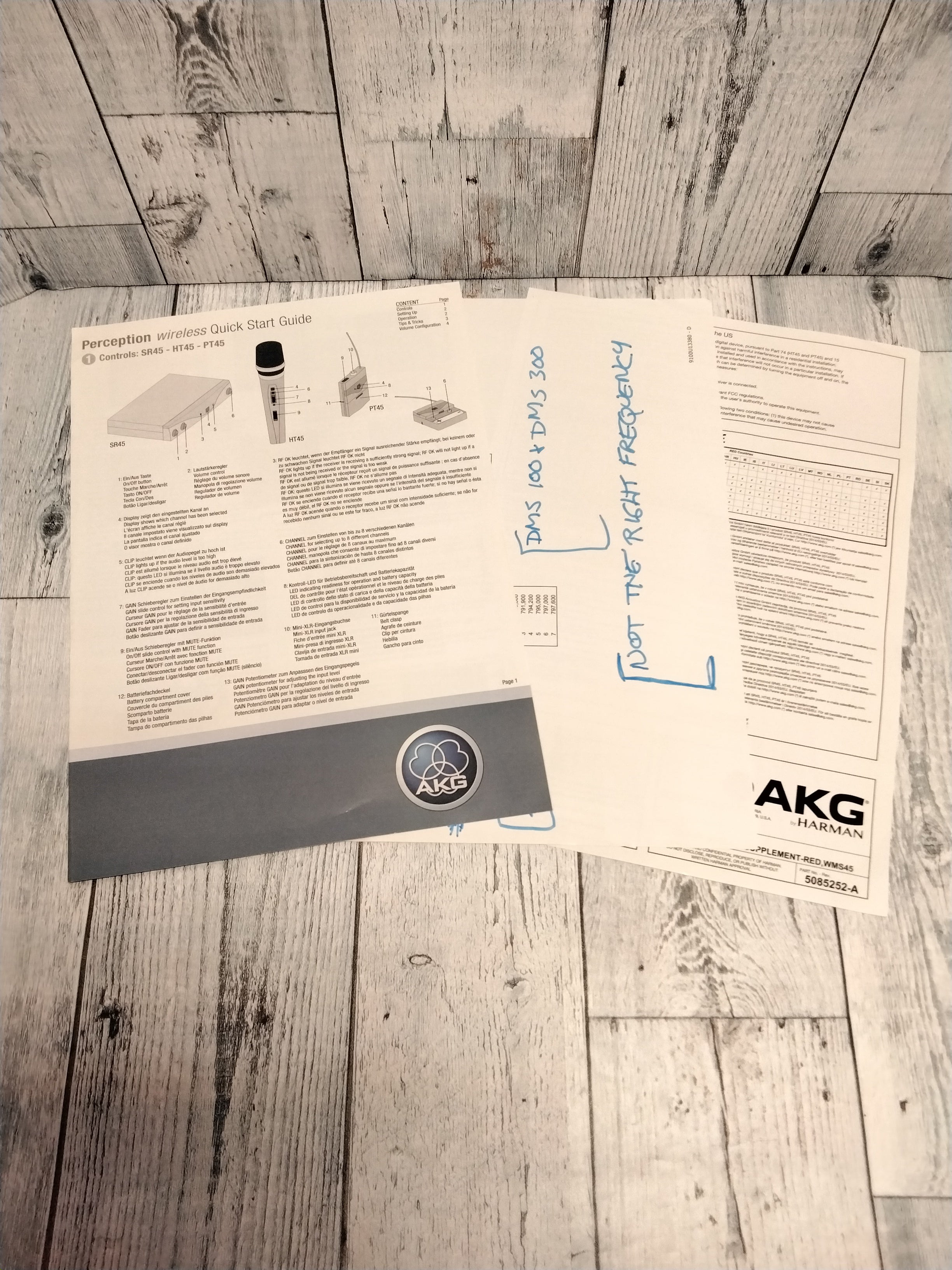 AKG Pro Audio Perception Wireless Microphone System, Sports Set *TESTED* (7876357947630)