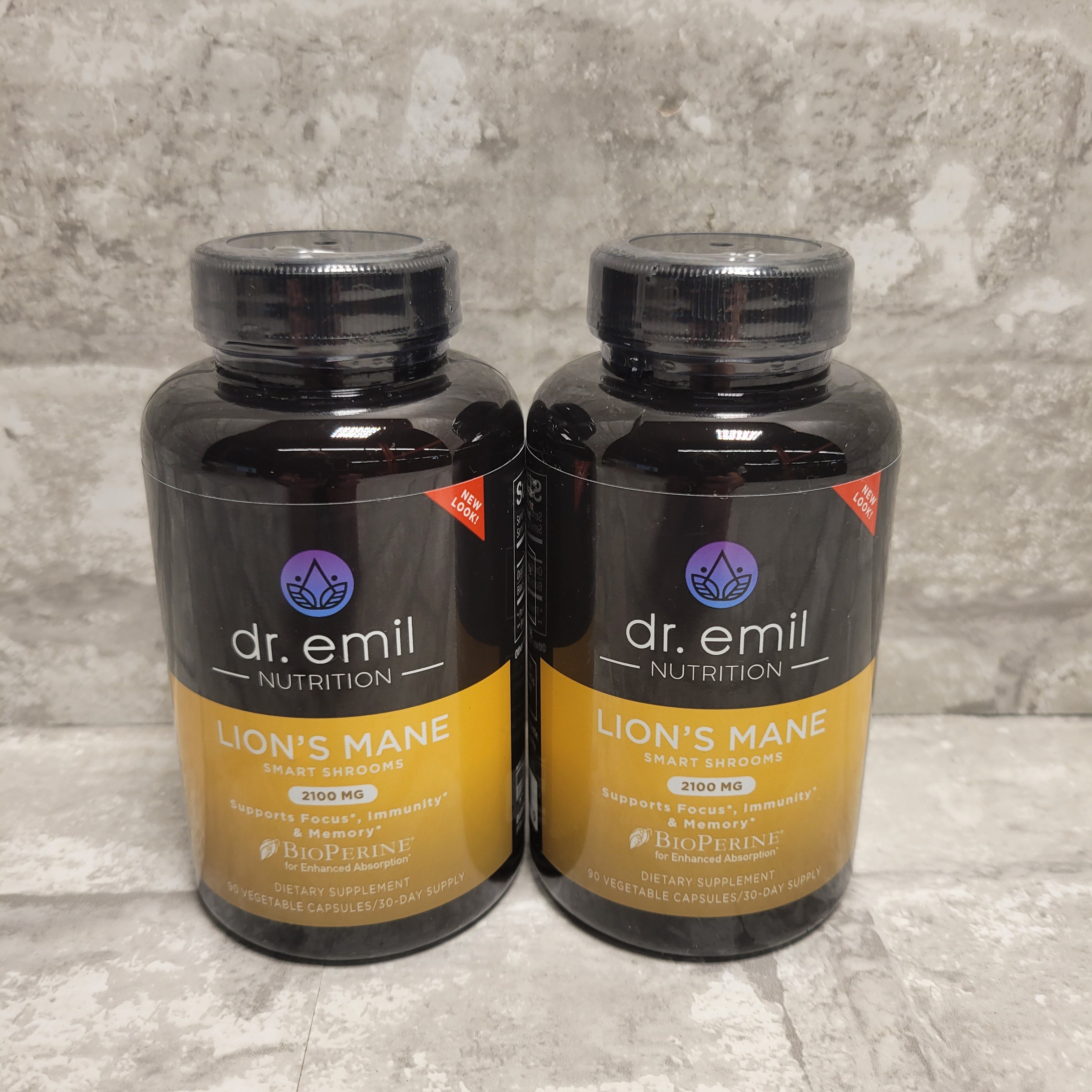 2100mg Organic Lions Mane Mushroom Supplement, 90 capsules each, Lot of 2 (8087665967342)