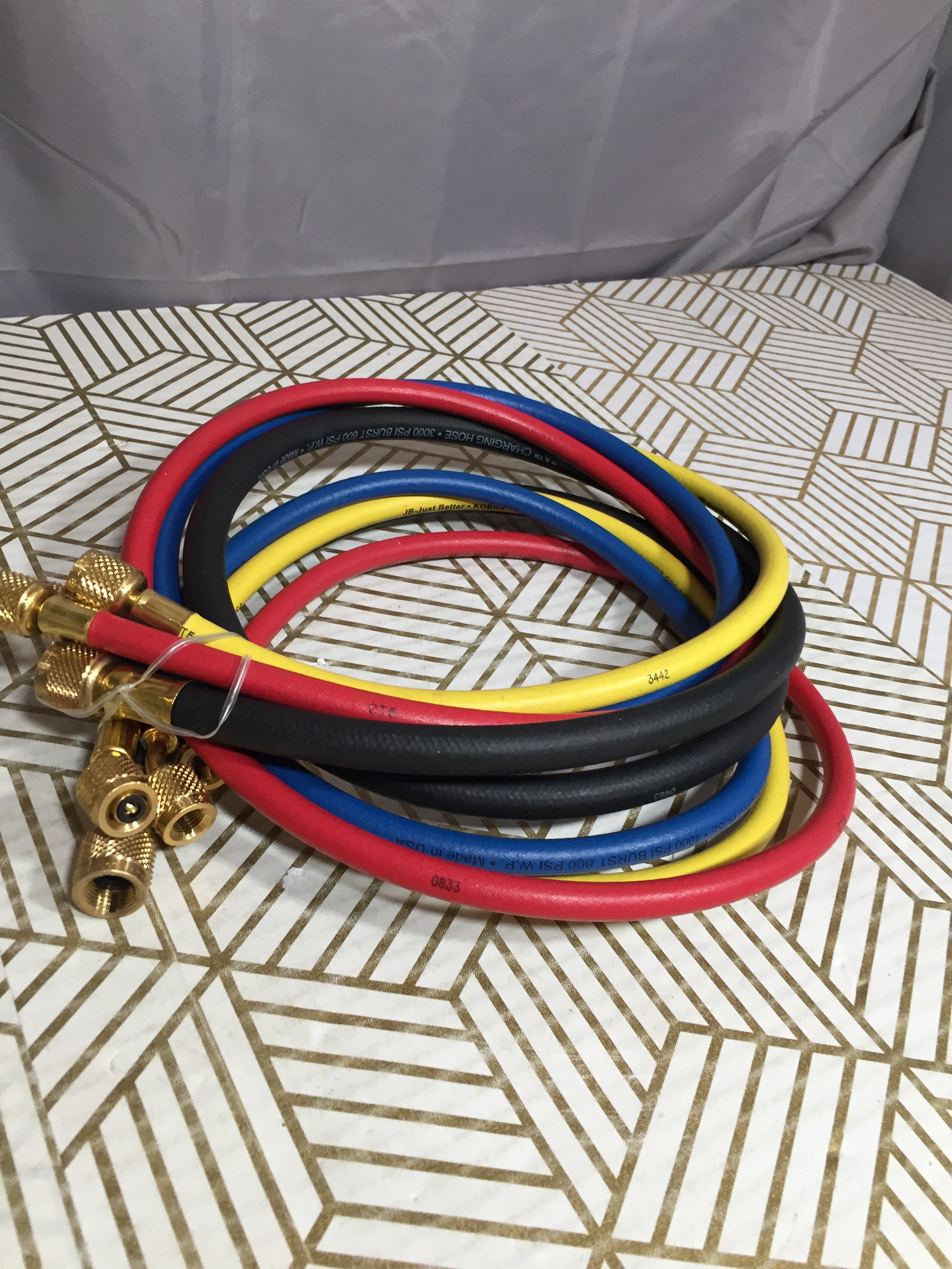 JB Kobra CCL-60 Barrier Charging Hose Set b-4 | Yellow, Red, Blue, Black (8141273039086)