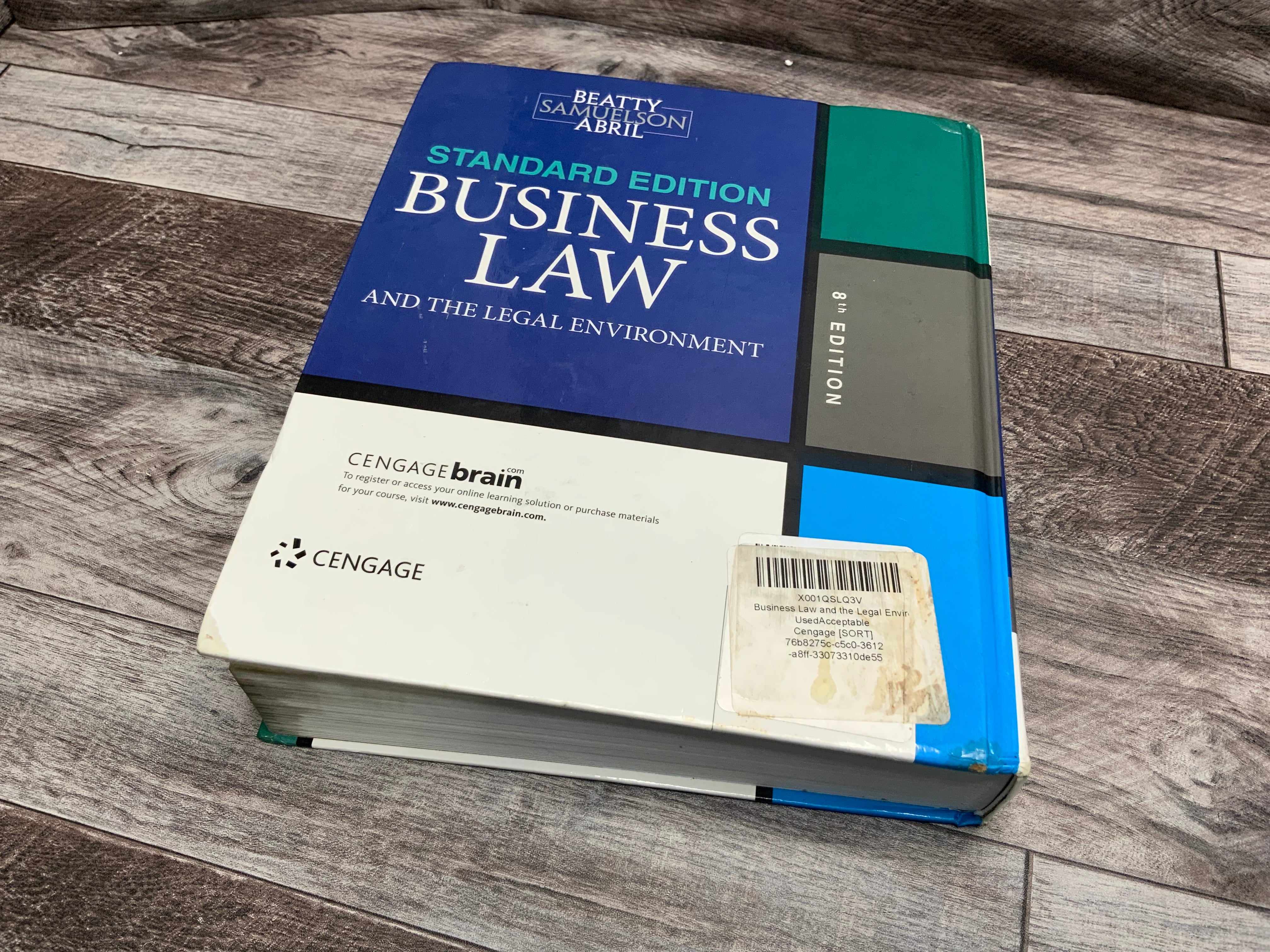 Business Law and the Legal Environment, Standard Edition 8th Edition (8201360081134)