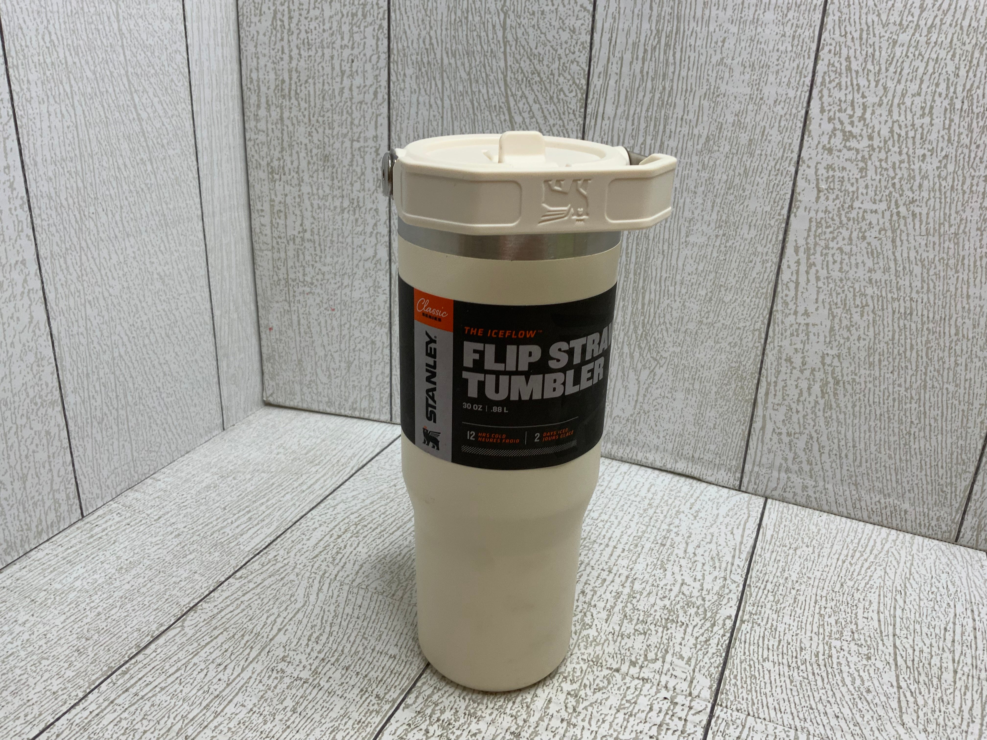 Stanley IceFlow Stainless Steel Tumbler with Straw (Cream) (8049463558382)