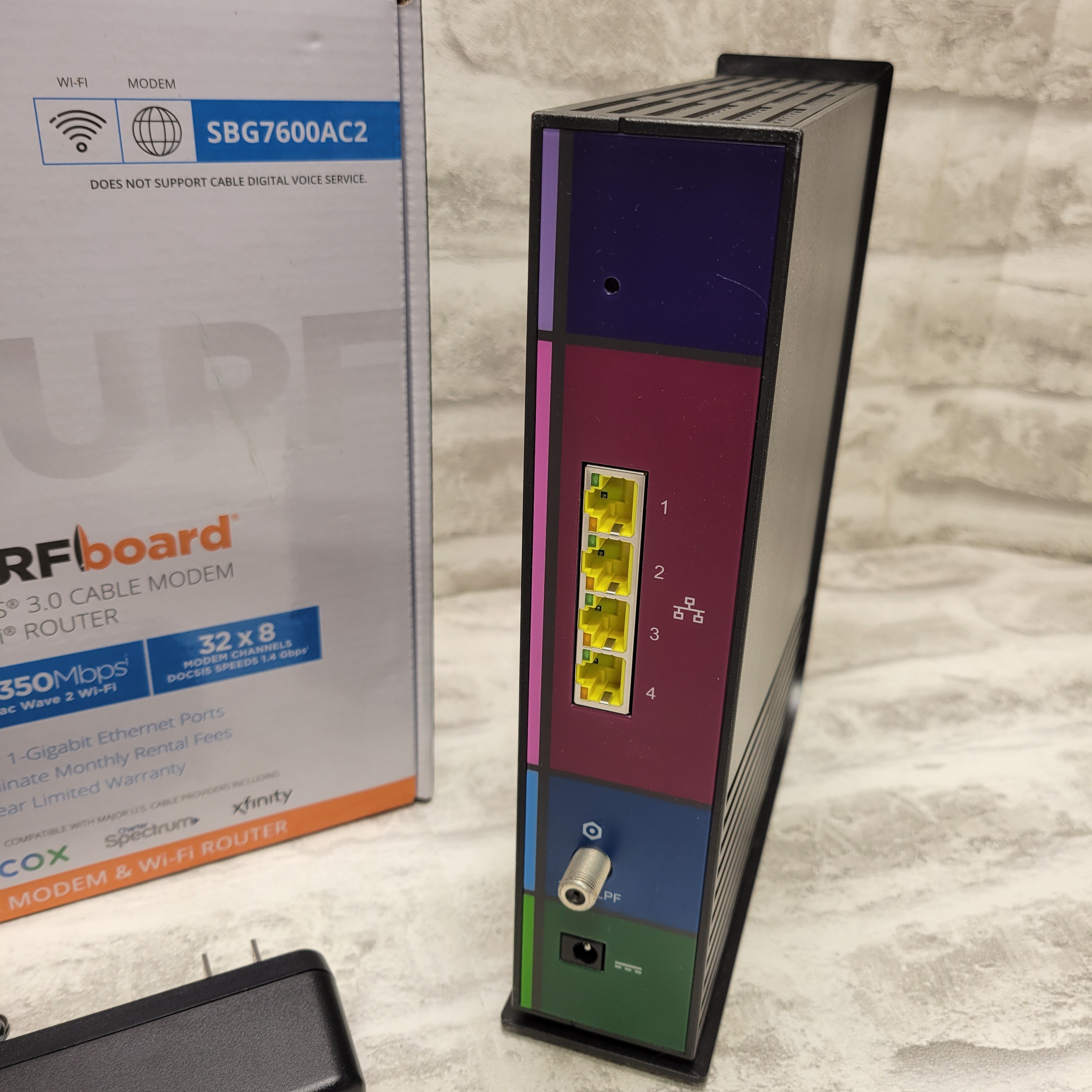 ARRIS SURFboard SBG7600AC2 DOCSIS 3.0 Cable Modem & AC2350 WiFi Route