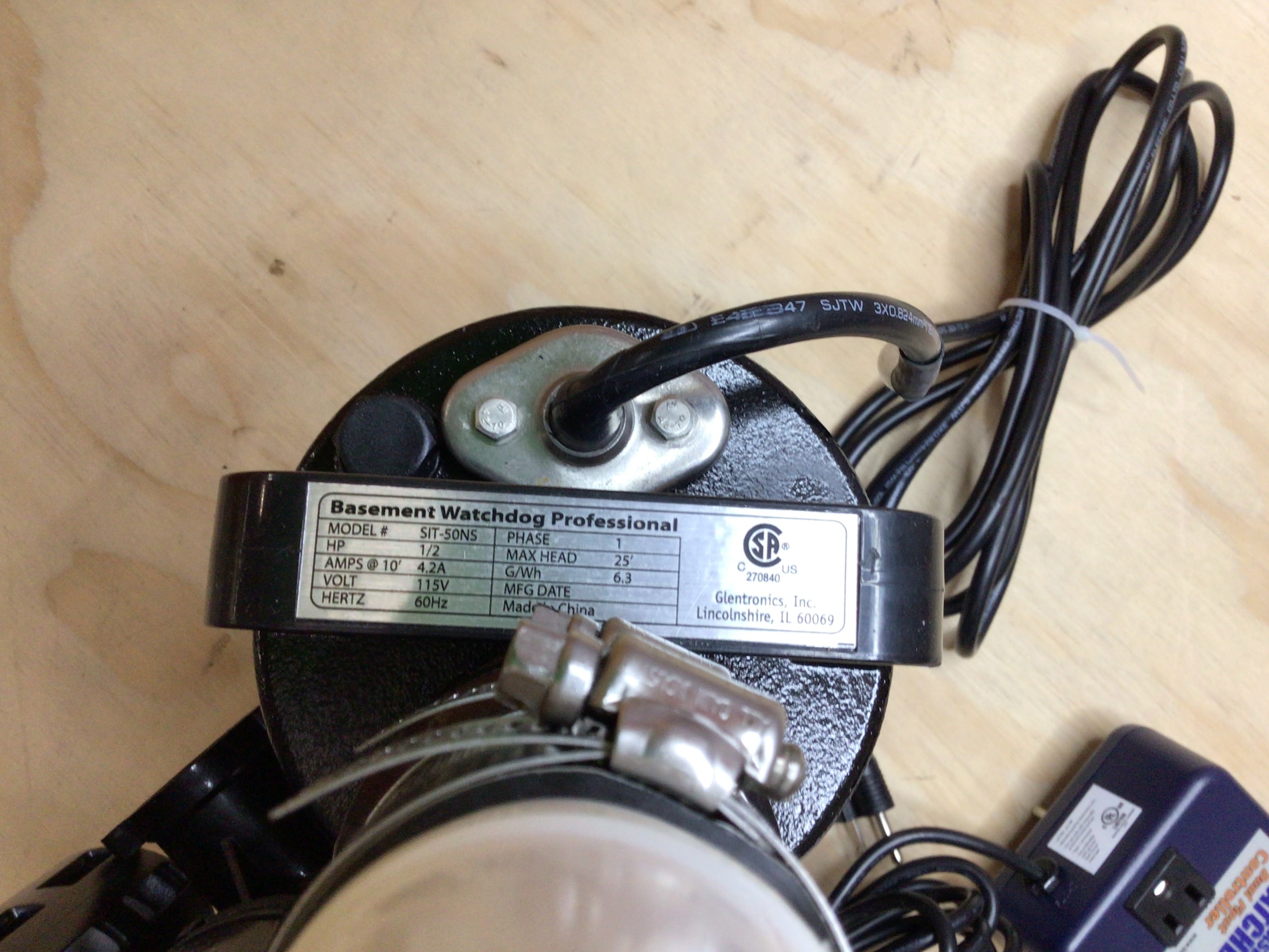 The Basement Watchdog SIT-50NS 1/2HP Sump Pump System **FOR PARTS ONLY - READ** (8106009231598)