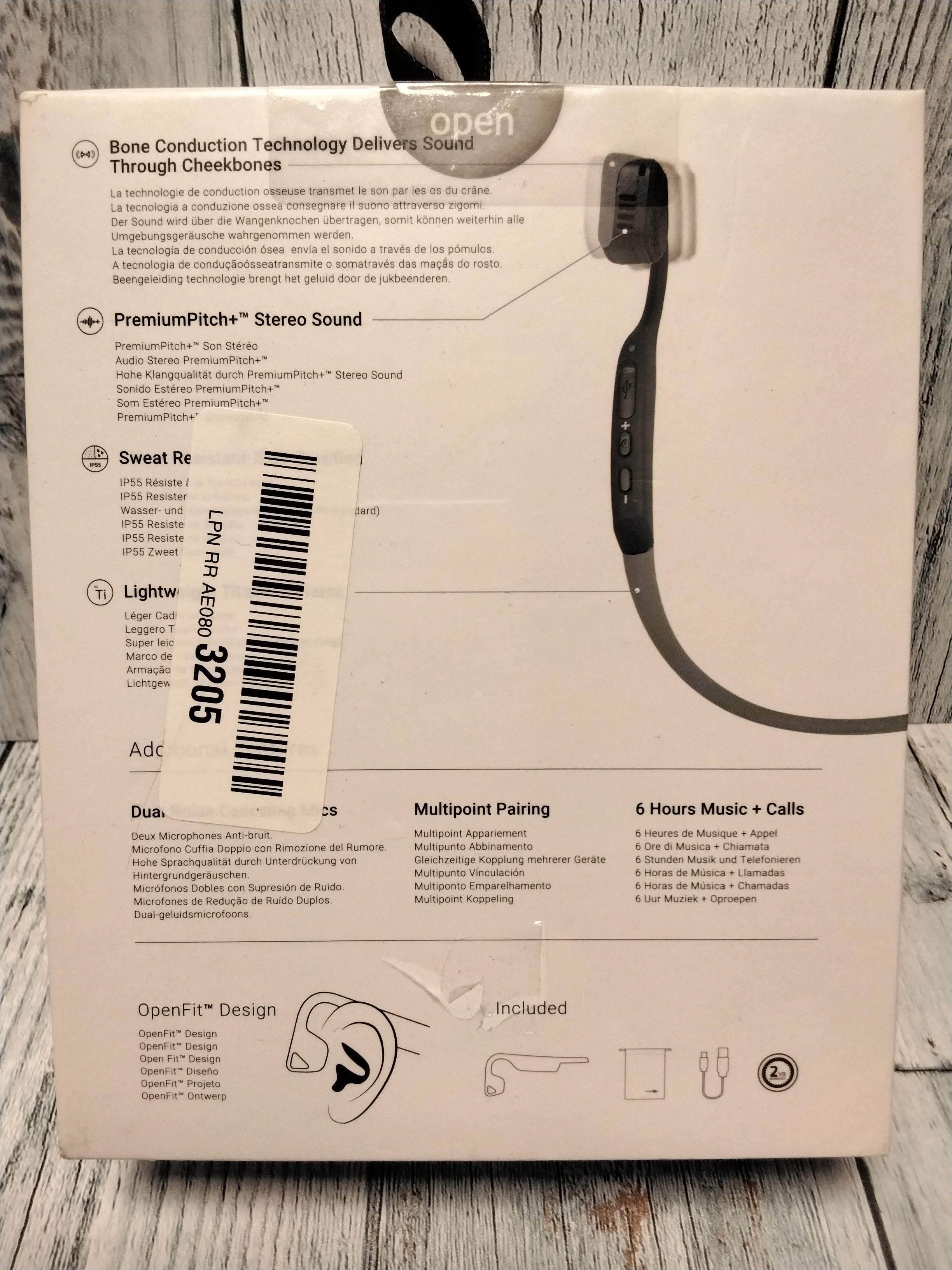 AfterShokz Titanium Mini Bone Wireless Bluetooth Headphones Slate Grey Brand New (7763713327342)