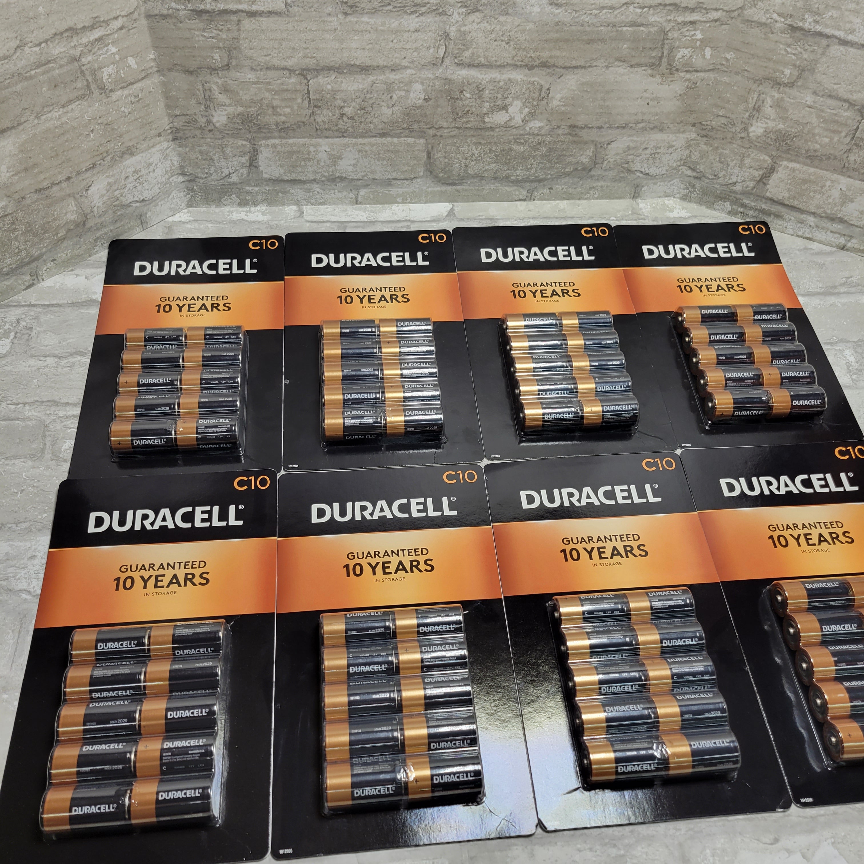 DURACELL 80240709 Coppertop Alkaline Batteries C - Exp. 3/2029,10 pk, Lot of 8 (8133095653614)