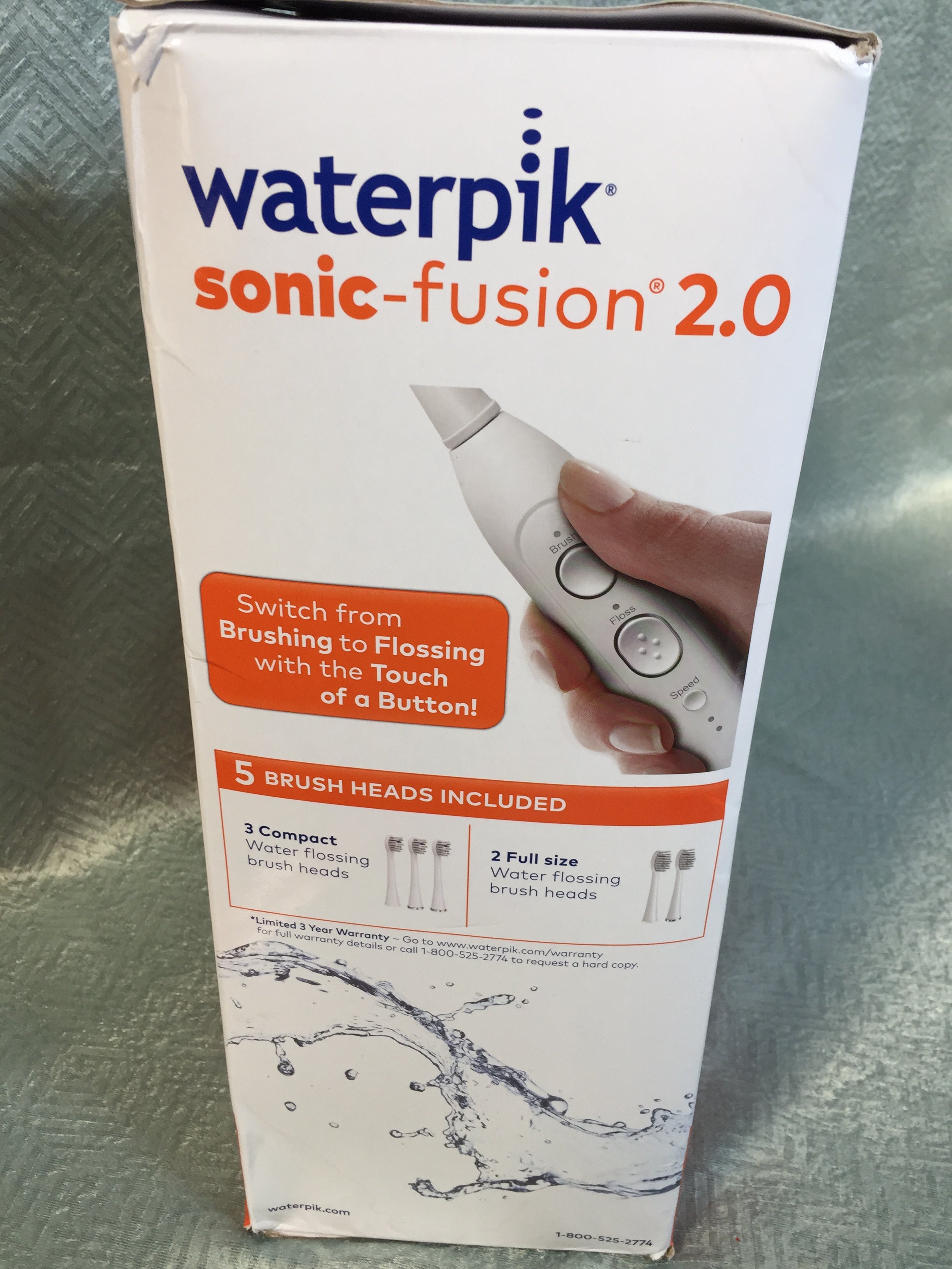 Waterpik Sonic Fusion 2.0 - White - 5 Replacement Brush Heads (7537971986670)