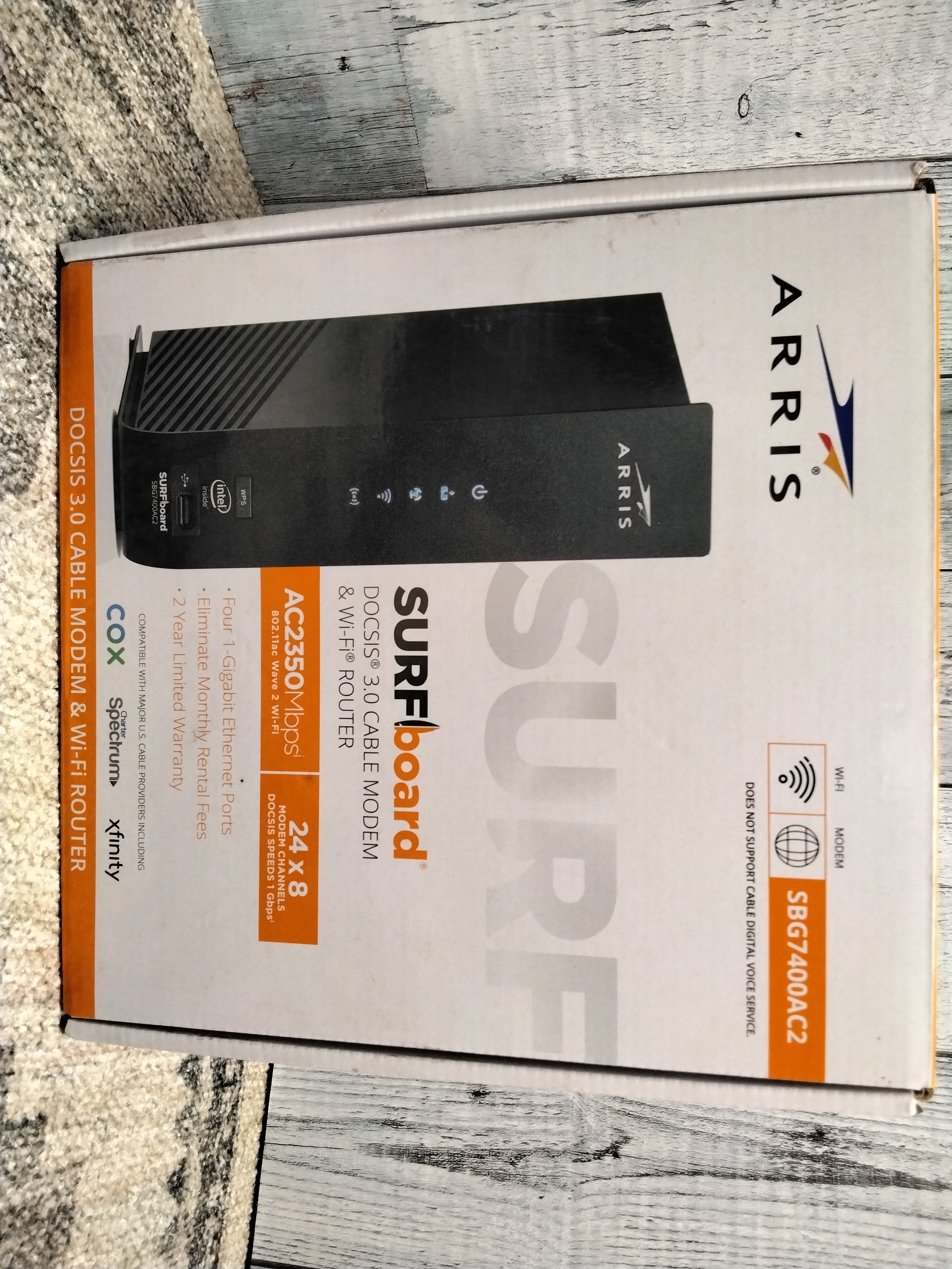 ARRIS SURFboard SBG7400AC2 DOCSIS 3.0 Cable Modem & AC2350 WiFi Route