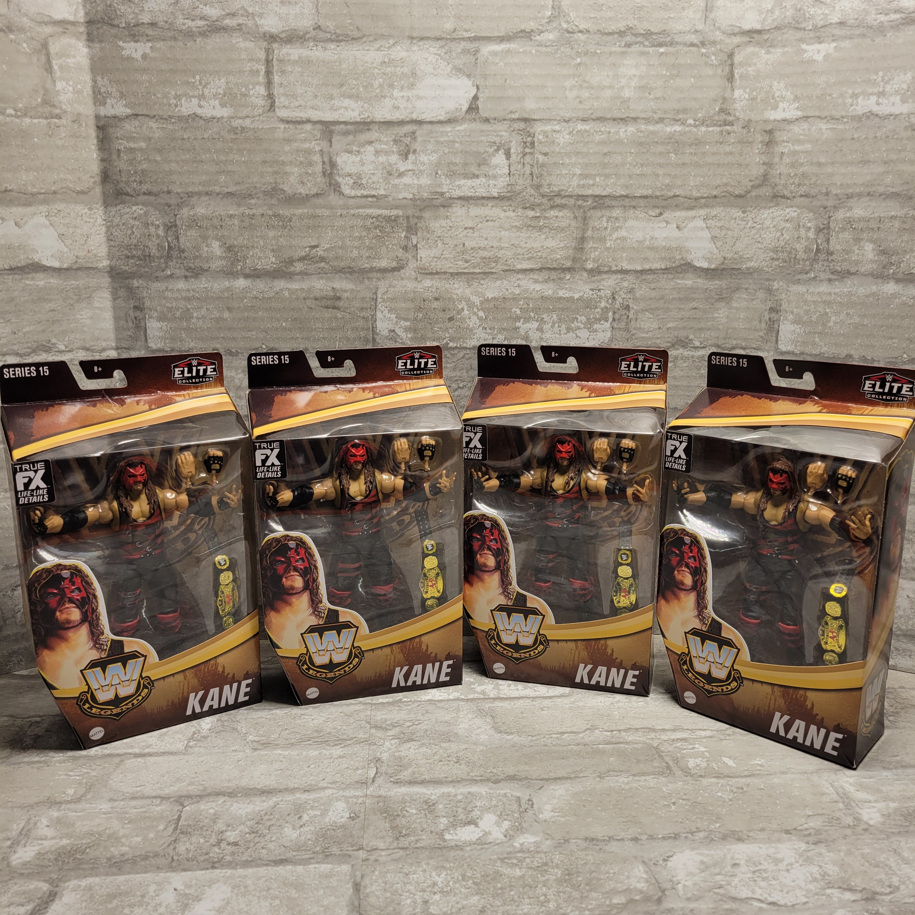 WWE Elite Collection Legends Series 15 Action Figure, Kane, Lot of 4 (8001460535534)