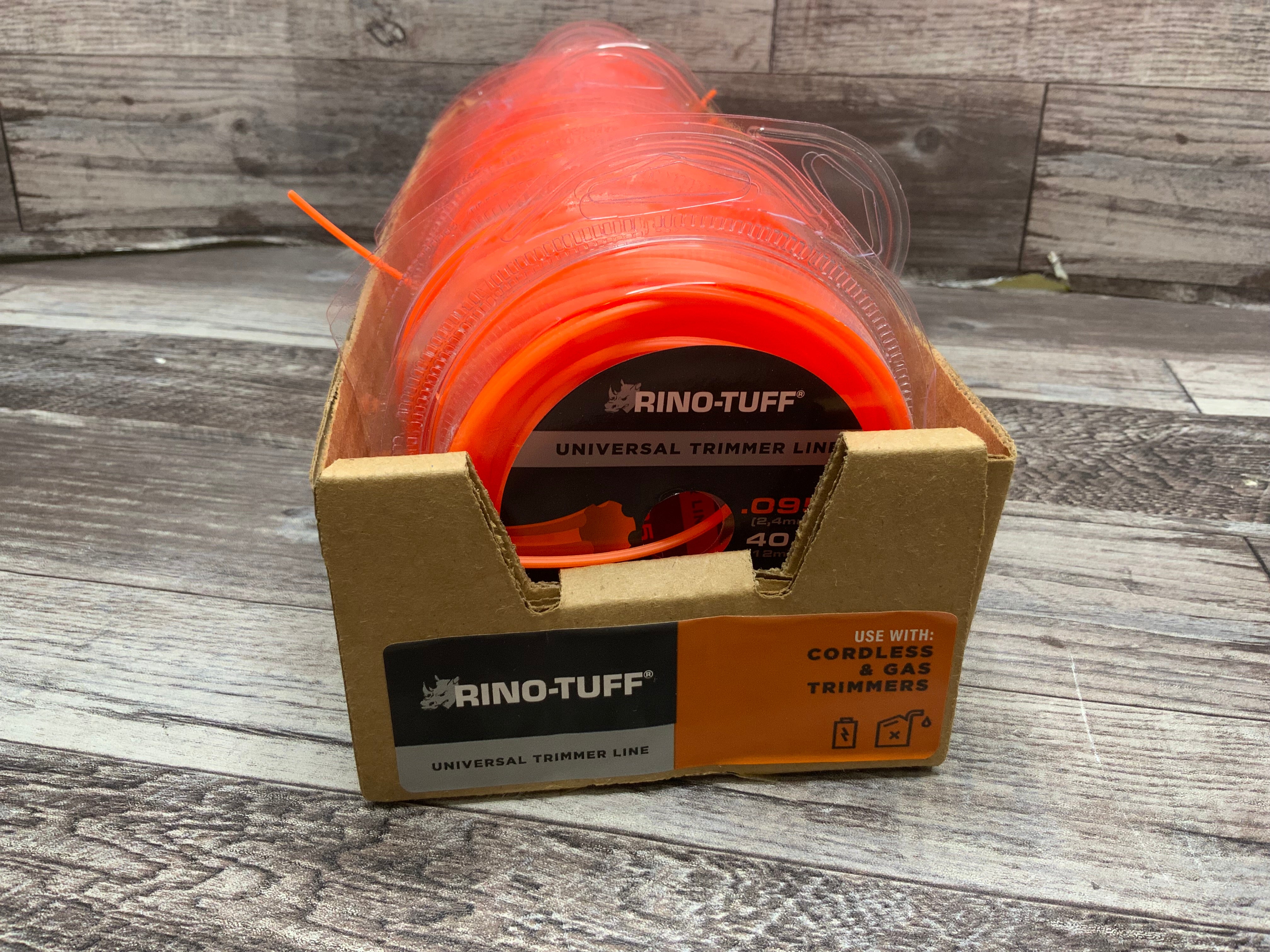 Rino Tuff 16217A .095” x 40’ Rounded Light Duty Trimming Line **LOT OF 12** (8130581758190)