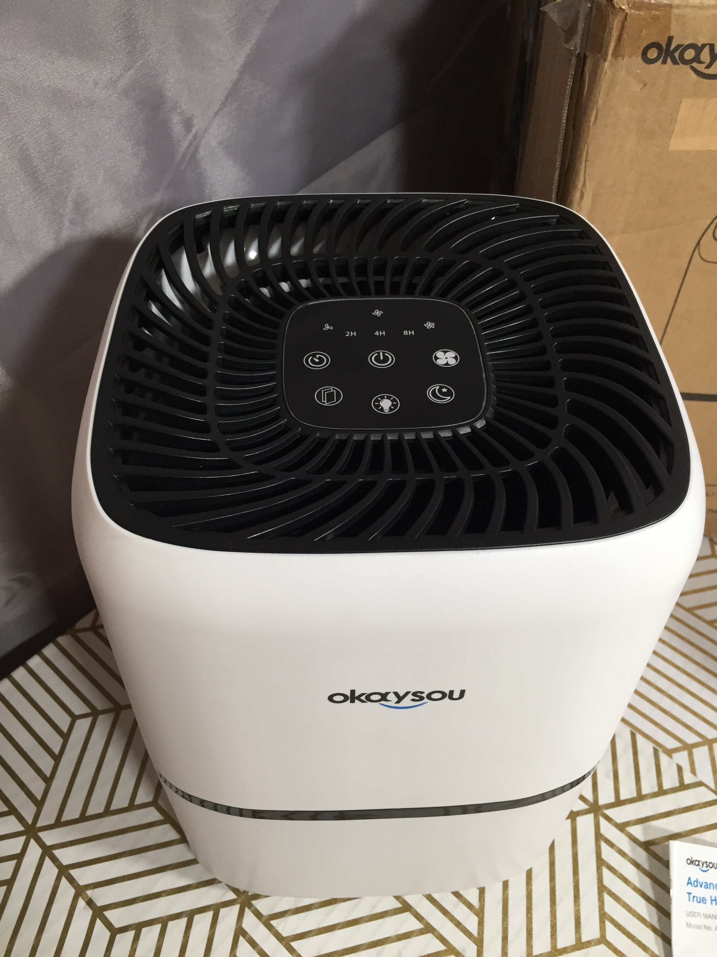 OKAYSOU Air Purifiers for Home Bedroom, 580 Sq Ft, H13 True HEPA Filter (8076744261870)