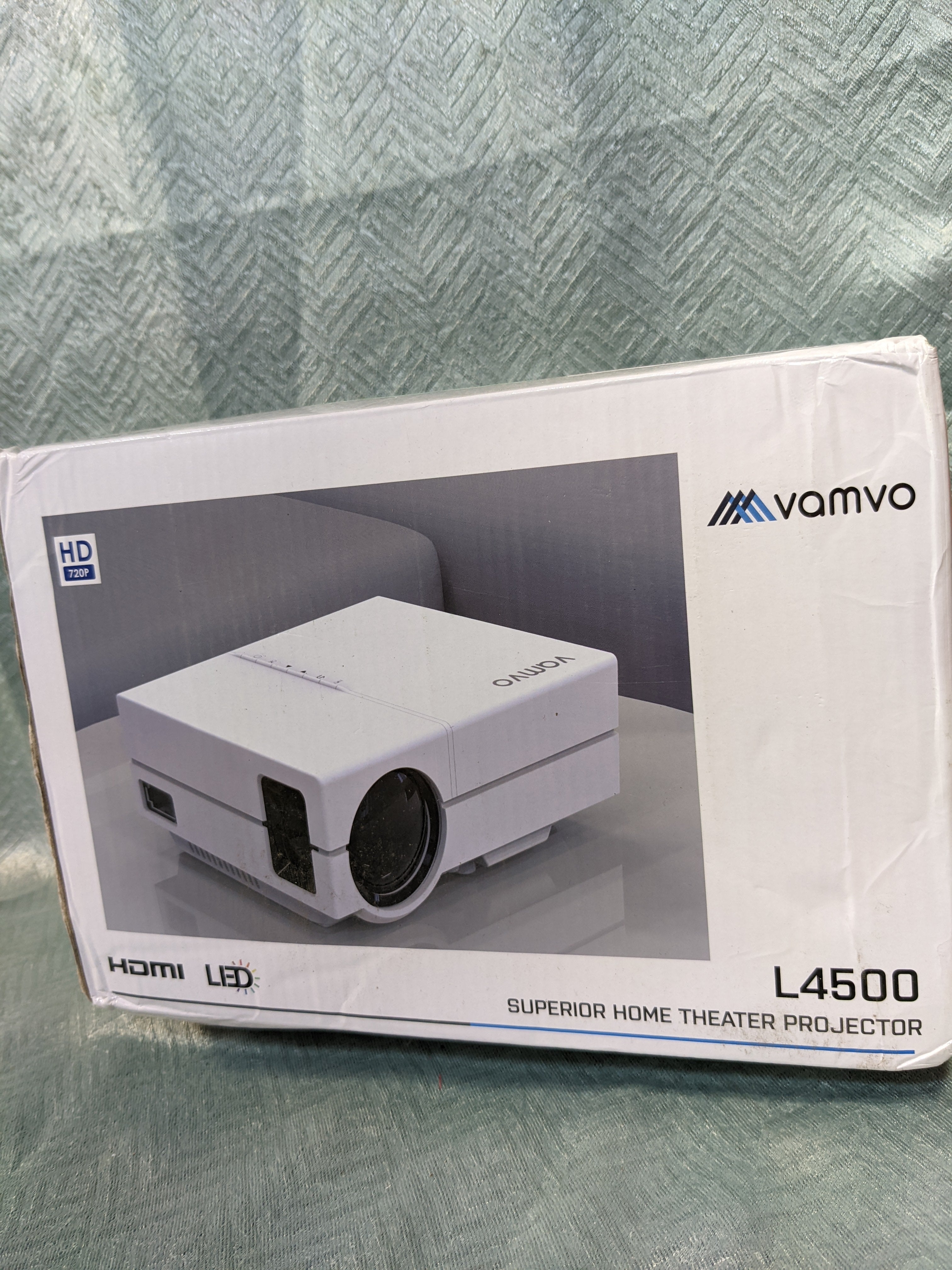 Vamvo Movie Projector, Portable Projector, Compatible with Fire TV Stick/PS4 (7562932027630)