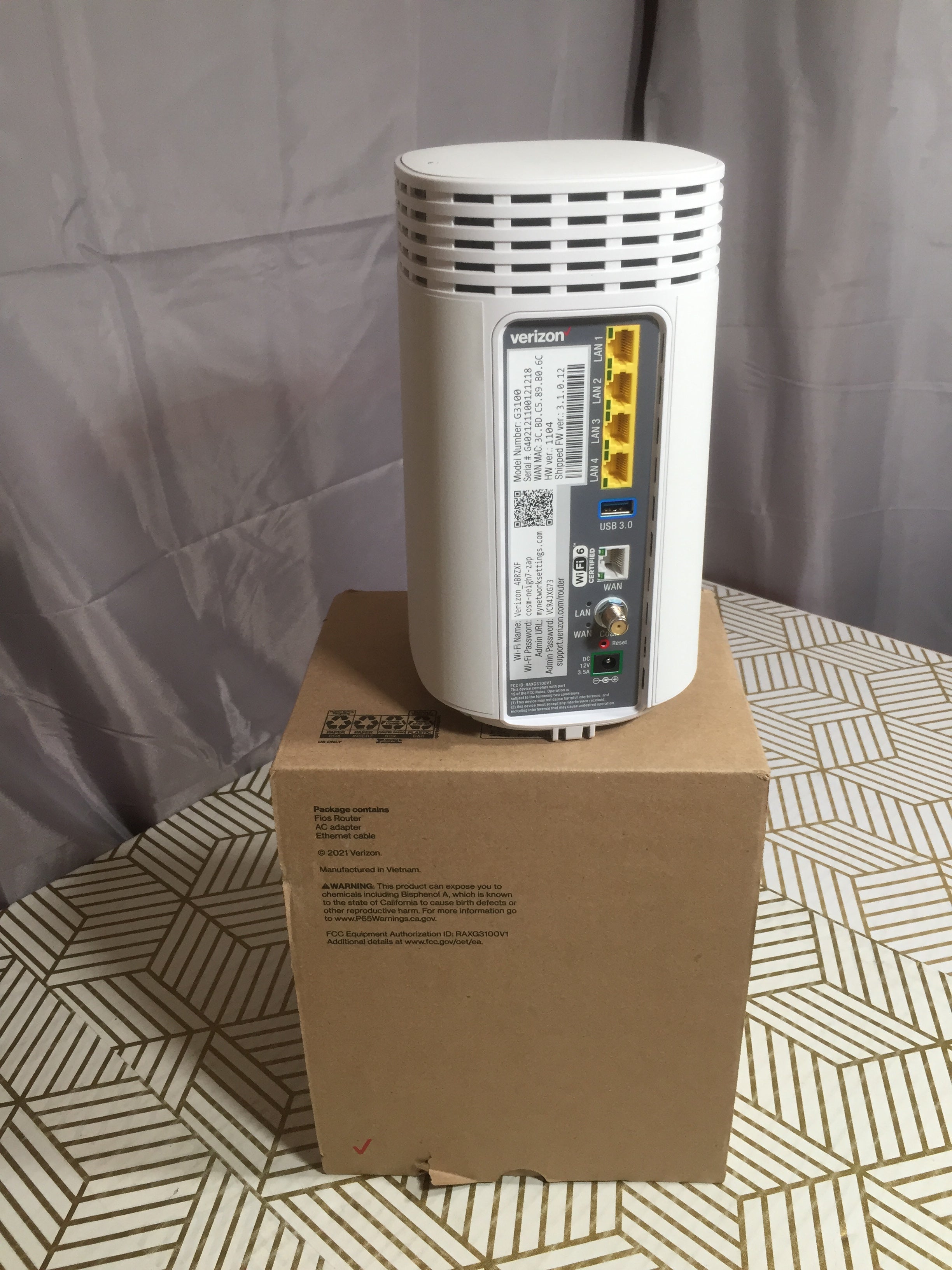 Verizon FIOS Router G3100 | Pre-Owned | NO POWER CORDS | SHIPS FREE (8095275876590)