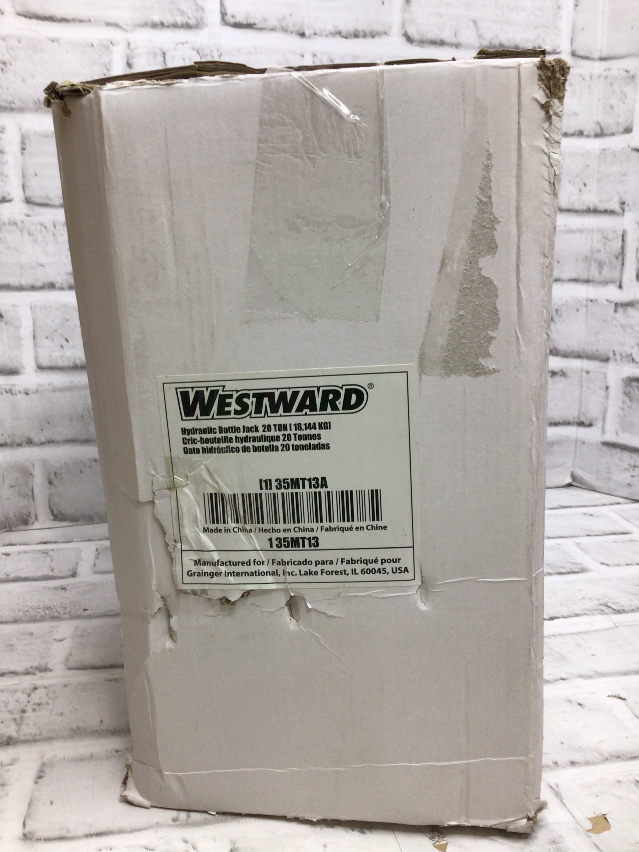 WESTWARD 35MT13 High-Clearance Bottle Jack 20 ton Manual Handle **OPEN BOX** (8117481930990)