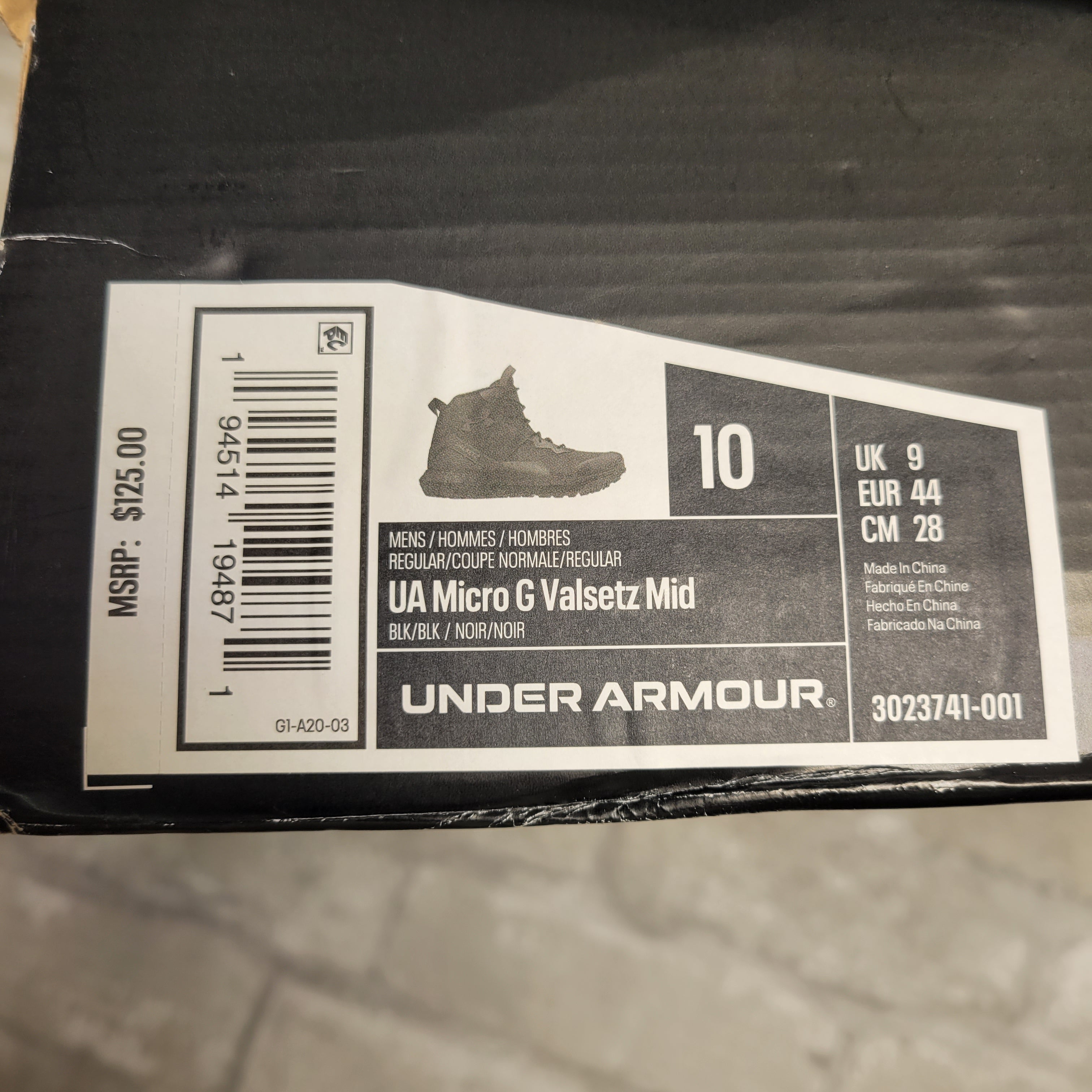 Under Armour Men's Micro G Valsetz Side-Zip Mid 6