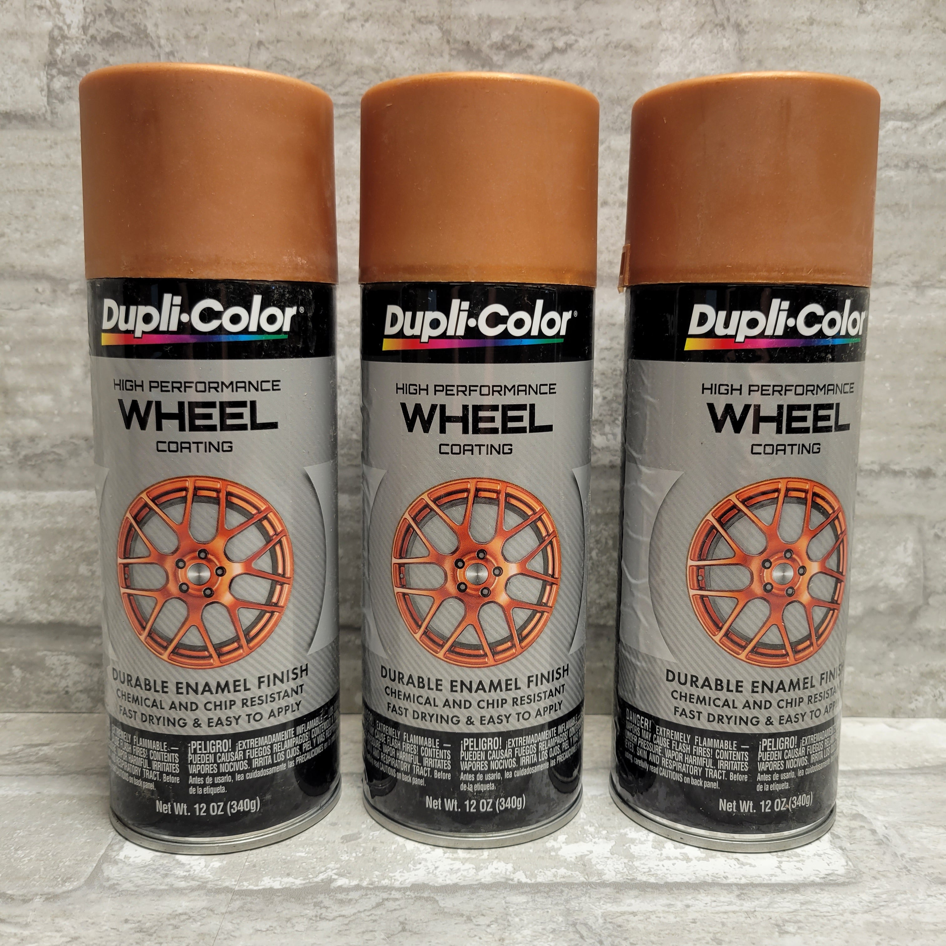 Duplicolor Paint HWP110 High Performance Wheel Coating 12oz, Copper, 3 Pack (8109597393134)