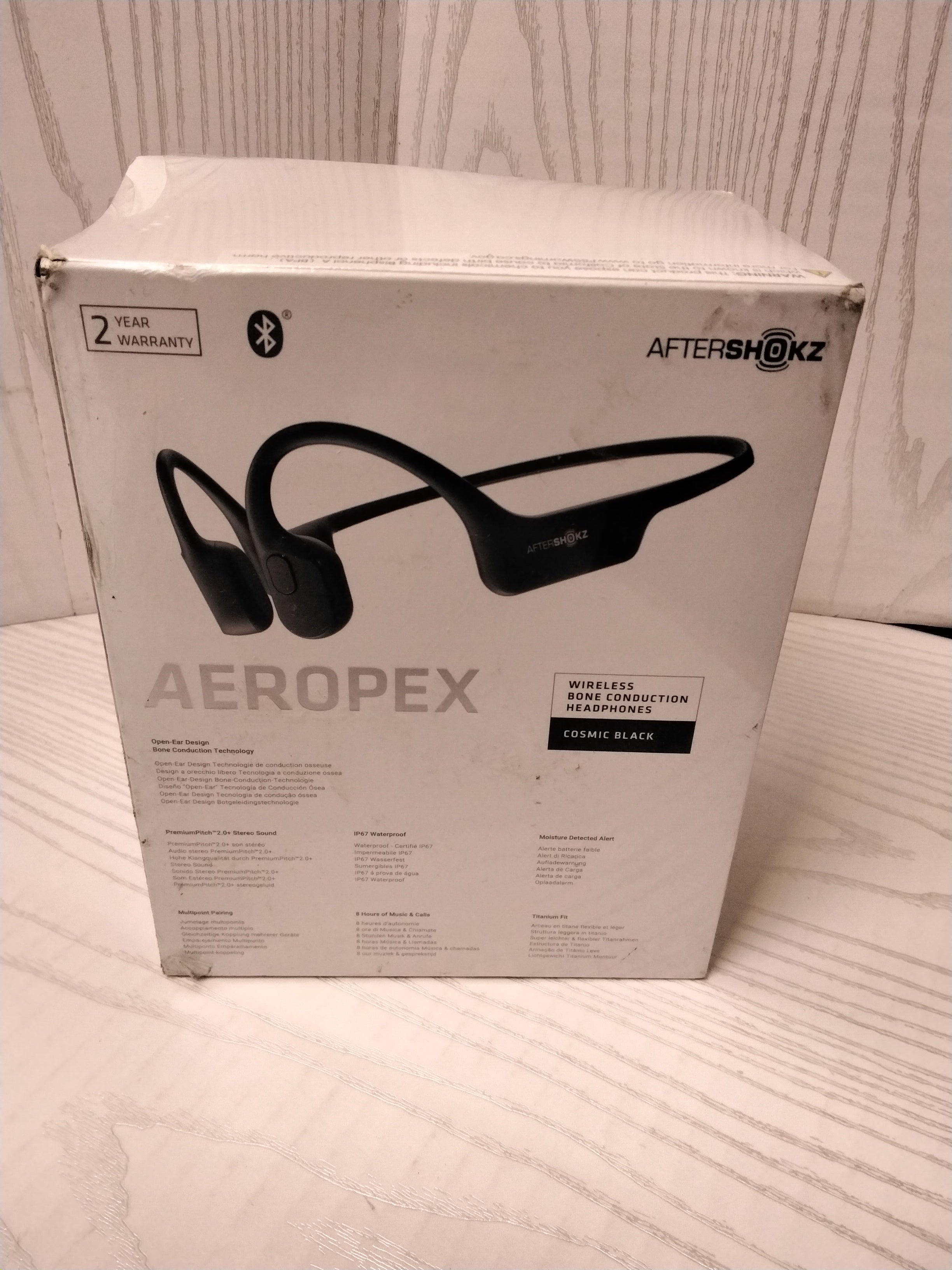 AfterShokz Aeropex - Open-Ear Bluetooth Bone Conduction Sport Headphones, Black (7761864589550)