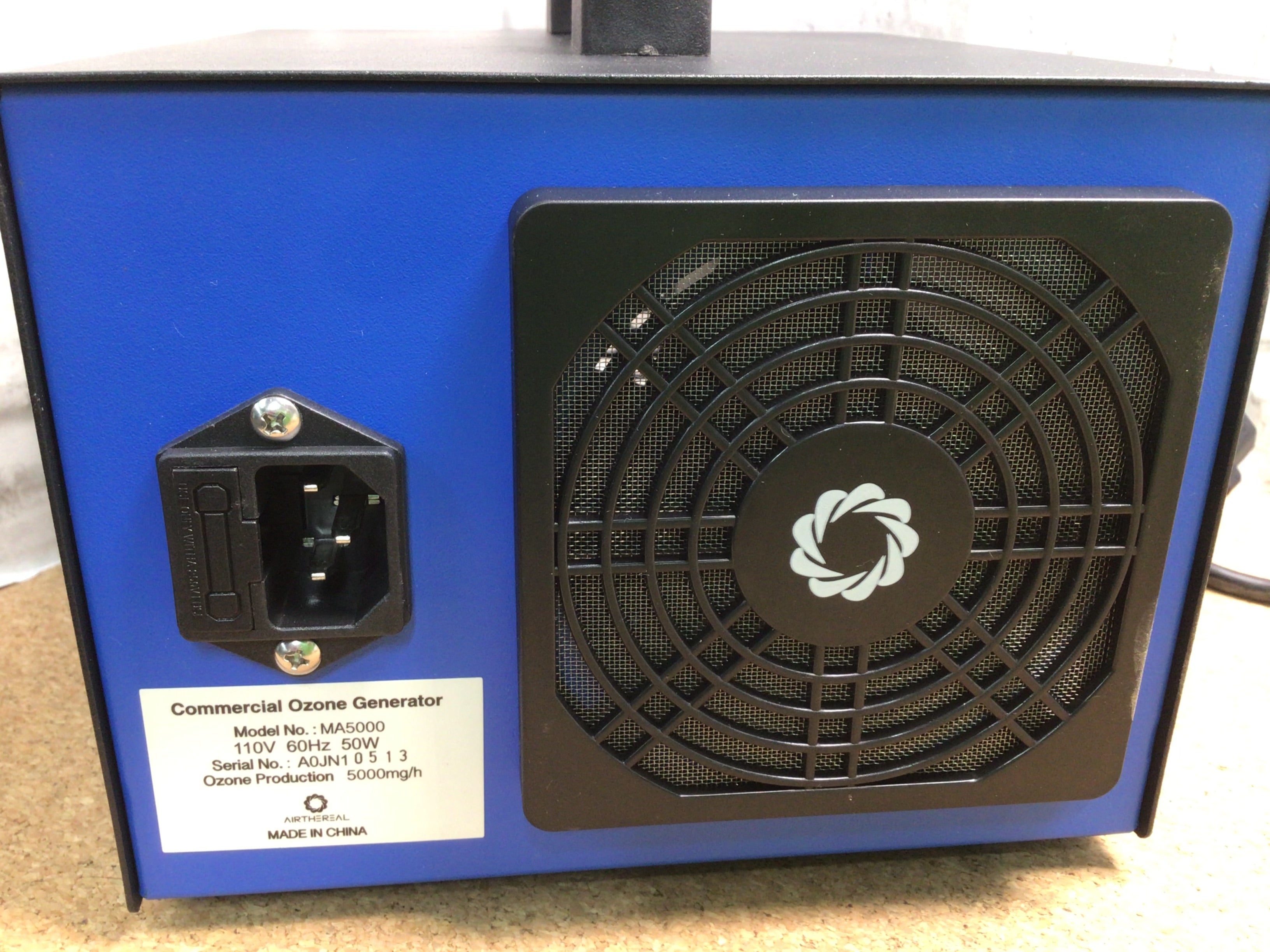 AIRTHEREAL MA5000 Com.Ozone Generator, 5000mg/Home Air Ionizers Deodorizer (7936417530094)