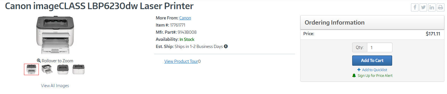 Canon imageCLASS LBP6230dw Laser Printer (6827780571319)