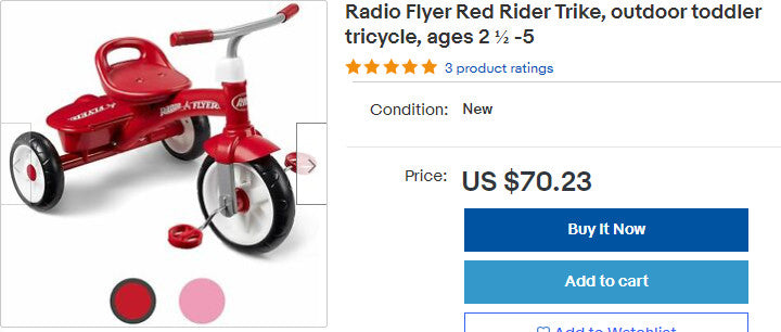 Radio Flyer Red Rider Trike, outdoor toddler tricycle, ages 2 ½ -5 (6820224401591)