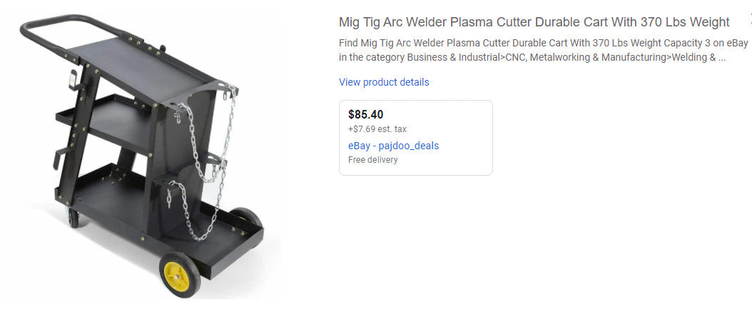 MIG TIG ARC Welder Plasma Cutter Durable Cart (6826305781943)