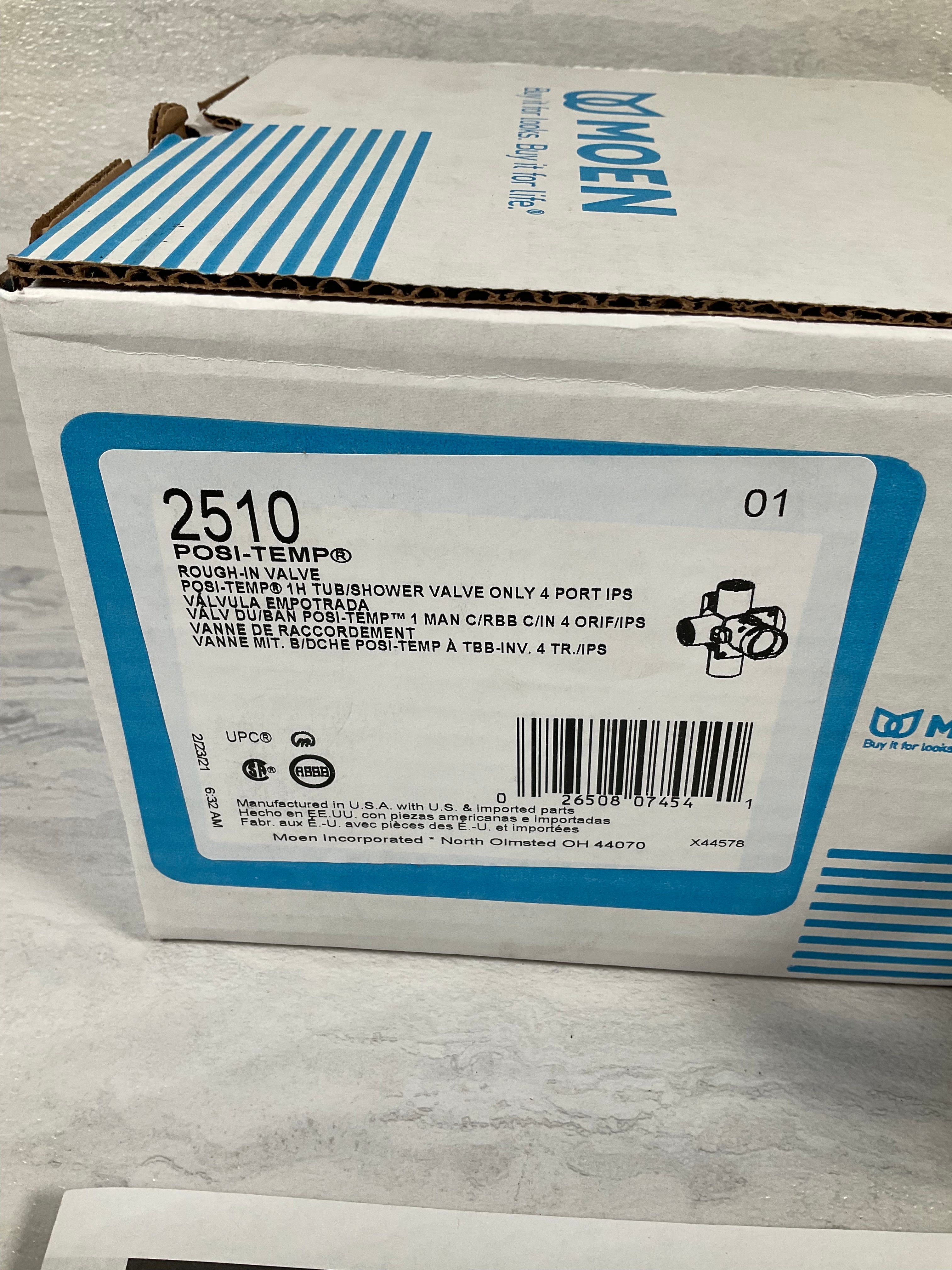 Rough-In Posi-Temp  Cycling Tub and Shower Valve - 1/2 in. IPS Connection (6901543993527)