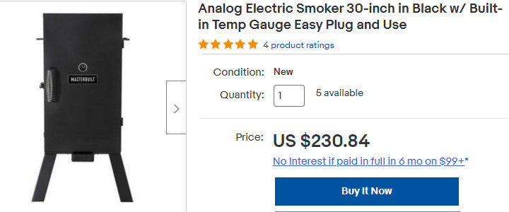 Masterbuilt Electric Analog Smoker Model # MES 35 B (6817008386231)