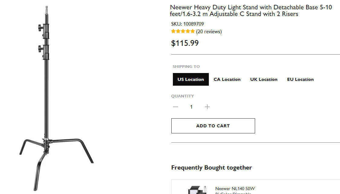 Neewer Heavy Duty Light Stand (6824825979063)