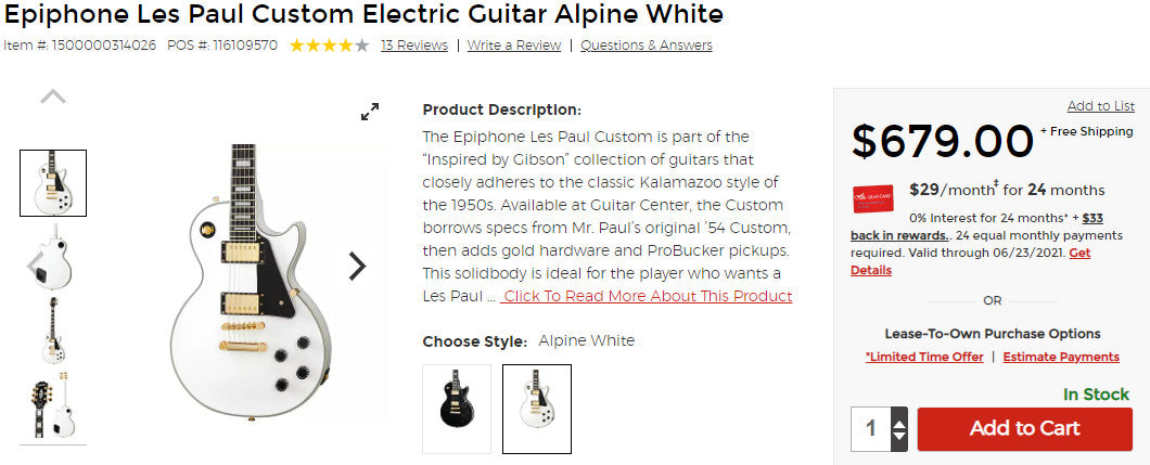 Epiphone Les Paul 19091501433 (6820224270519)